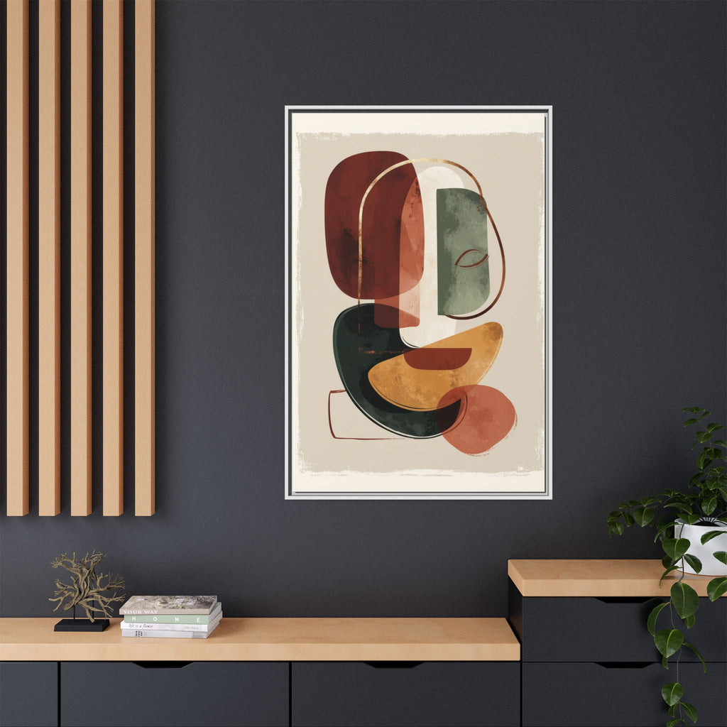 Layered Geometries: Mid-Century Modern Composition, Organic Abstract Design, Translucent Intersecting Shapes   |   Custom Orders Accepted