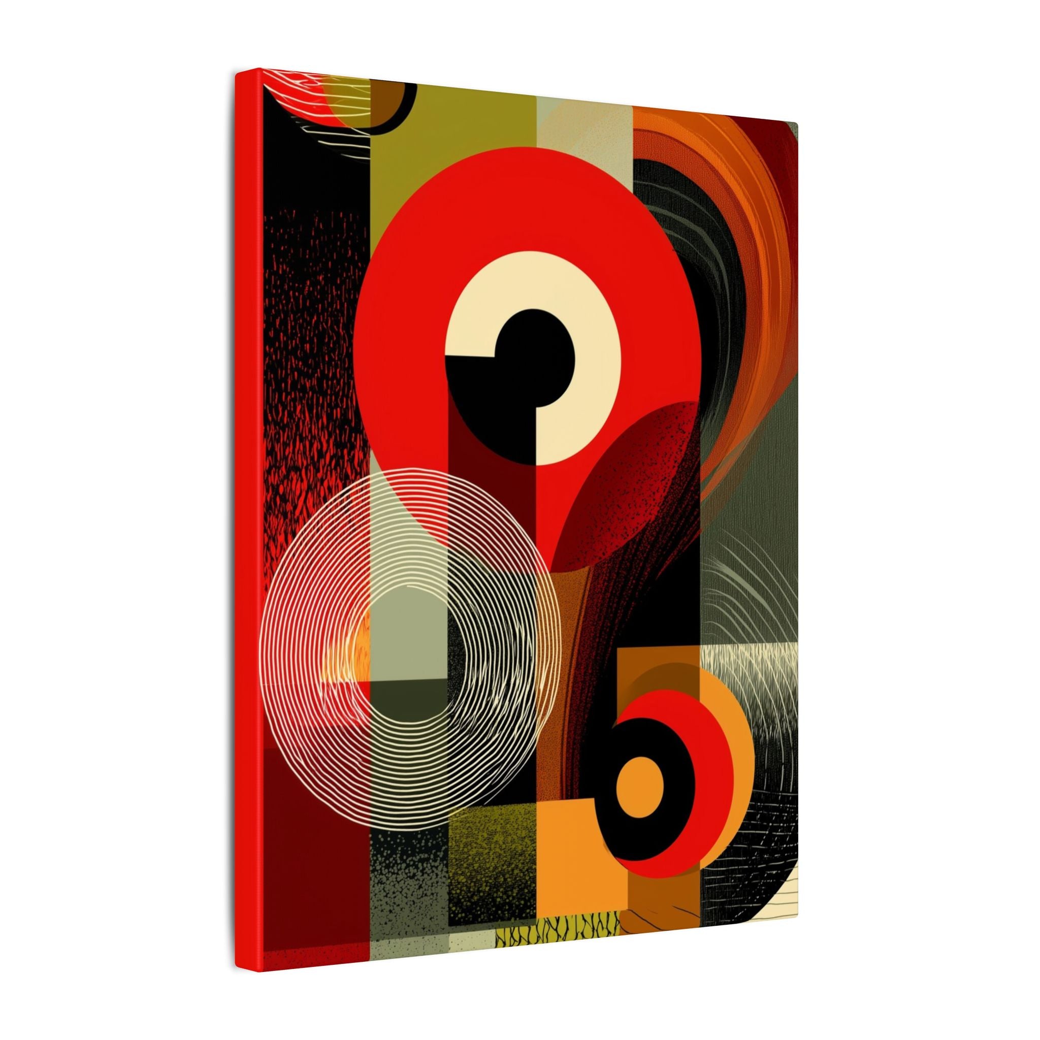 Geometric Convergence: Mid-Century Modern Abstract, Constructivist Design Principles, Bold Chromatic Composition   |   Custom Orders