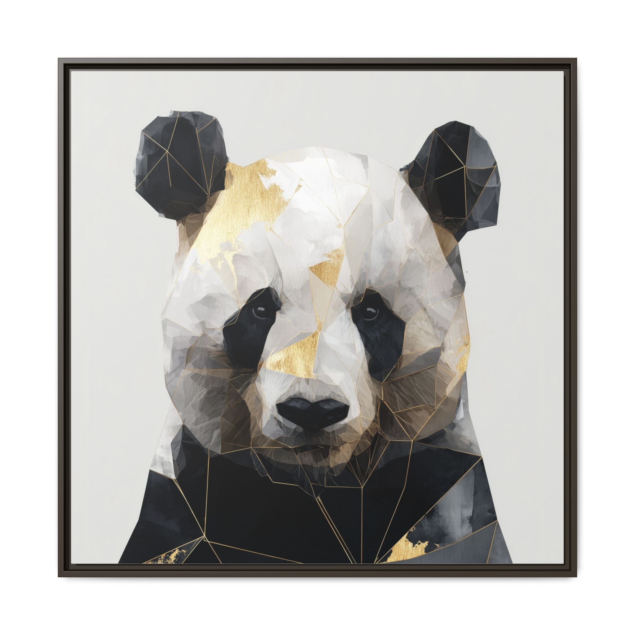 Fractal Panda: Geometric Digital Art, Low Poly Wildlife Portrait   |  Personalized & Custom Orders Available