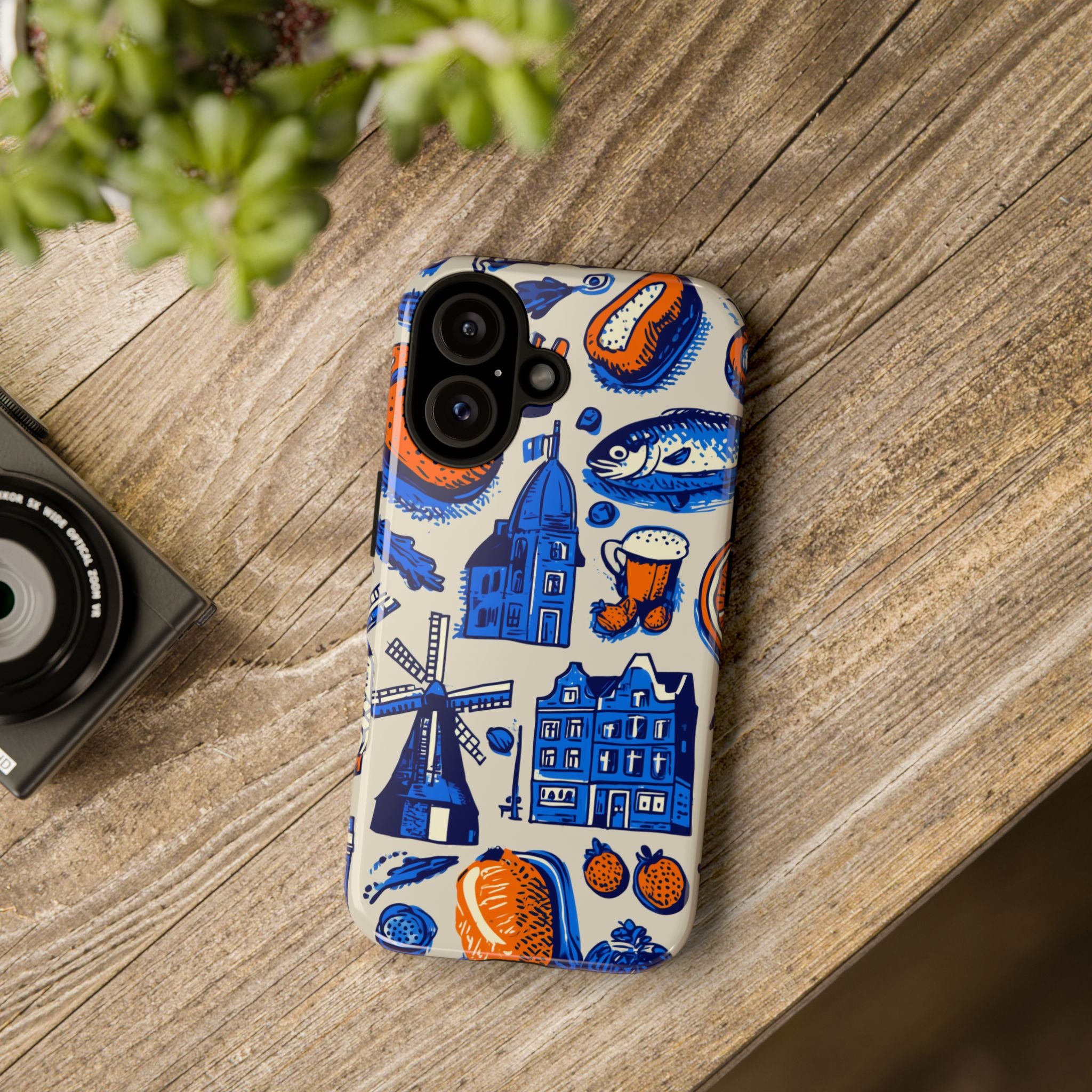 Vibrant Phone Case with Dutch Motif, Tough Cases, Customized Gifts, Unique Cell Phone Accessories, Perfect for Travel Enthusiasts
