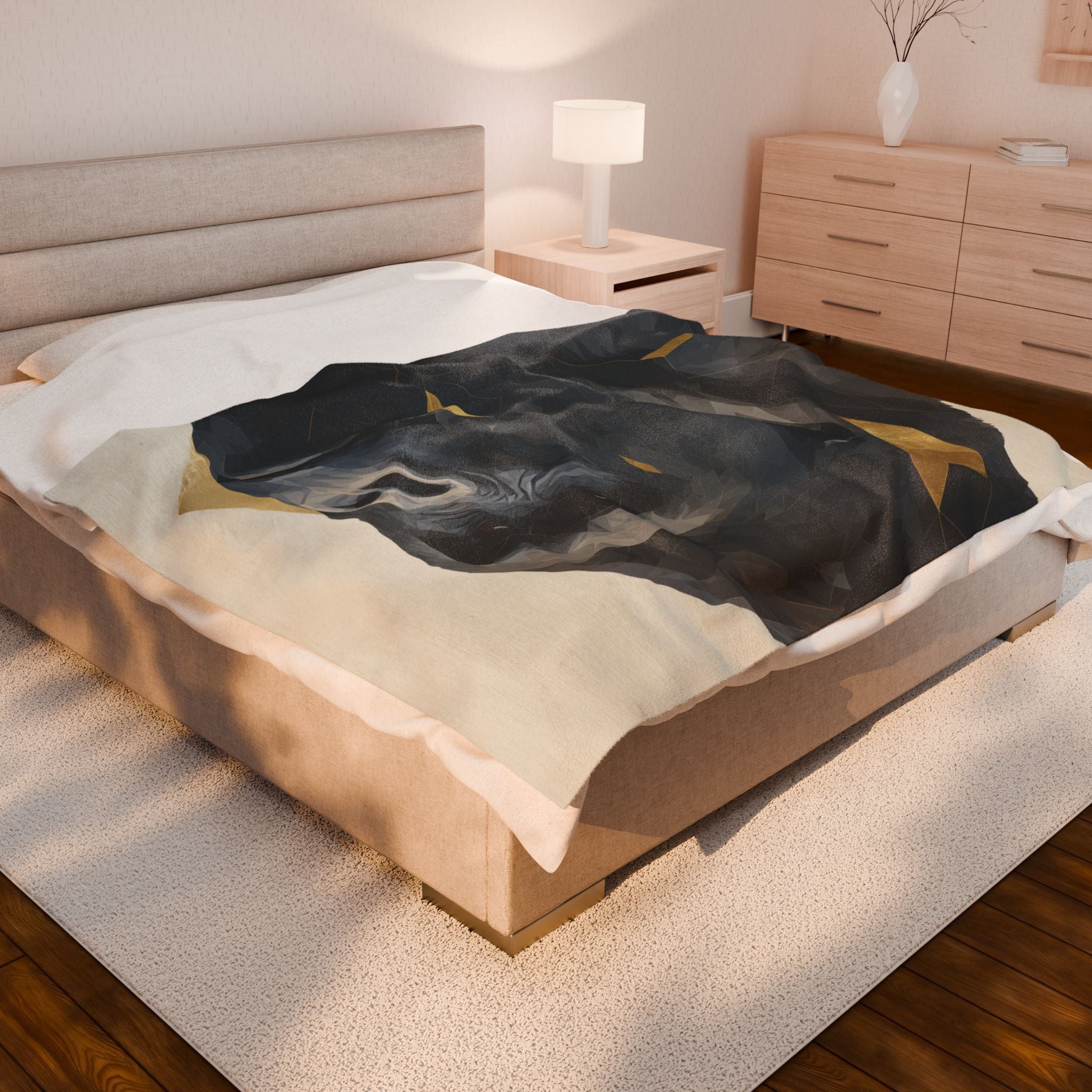 Geometric Gorilla Blanket : Low-Poly Wildlife Art, Contemporary Animal Illustration   |  Personalized & Custom Orders