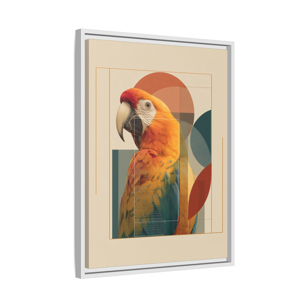 Macaw Geometry: Vibrant Avian Portrait, Modernist Graphic Design   |  Personalized & Custom Orders Available