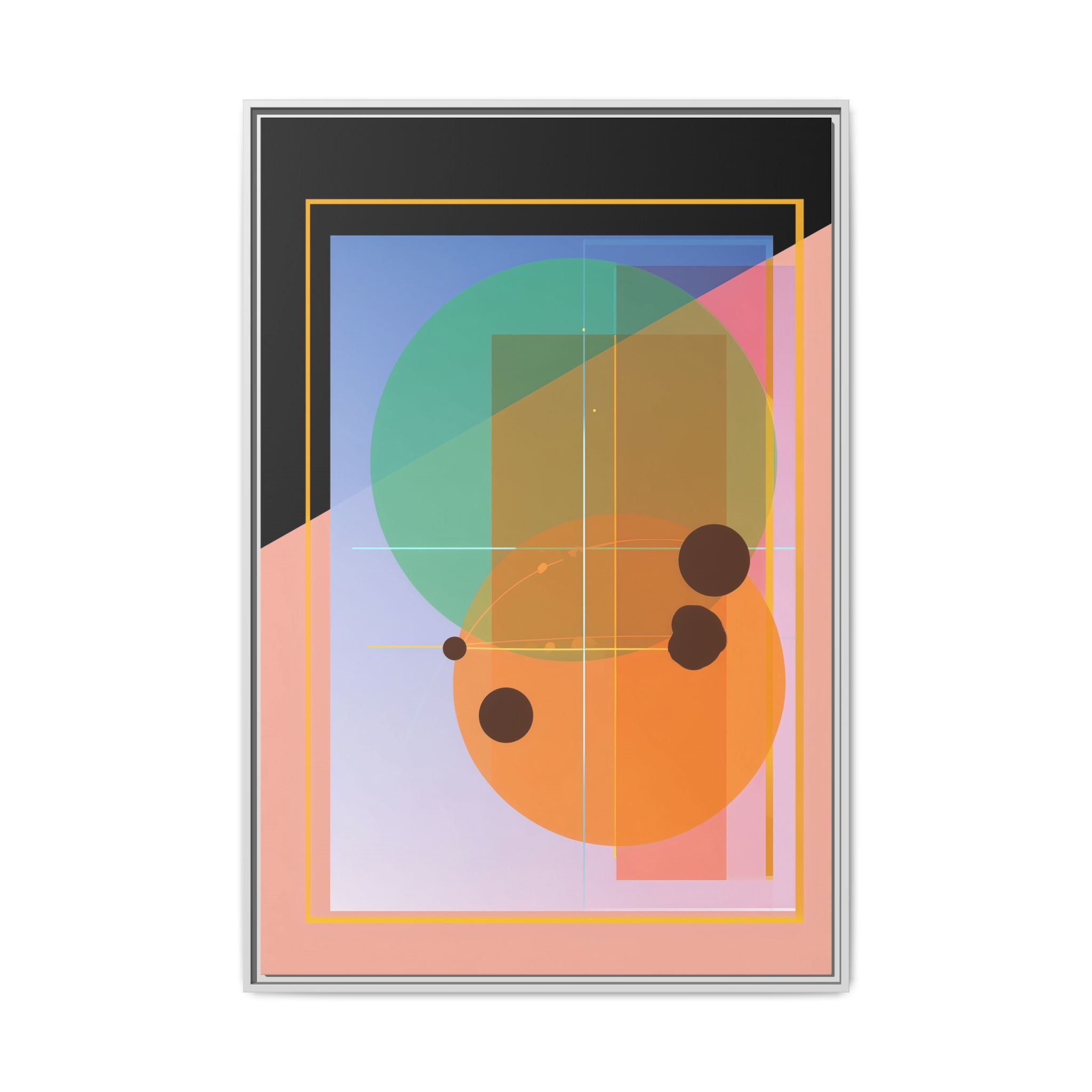 Geometric Harmony: Abstract Composition, Overlapping Shapes, Precision Design   |   Custom Orders Accepted