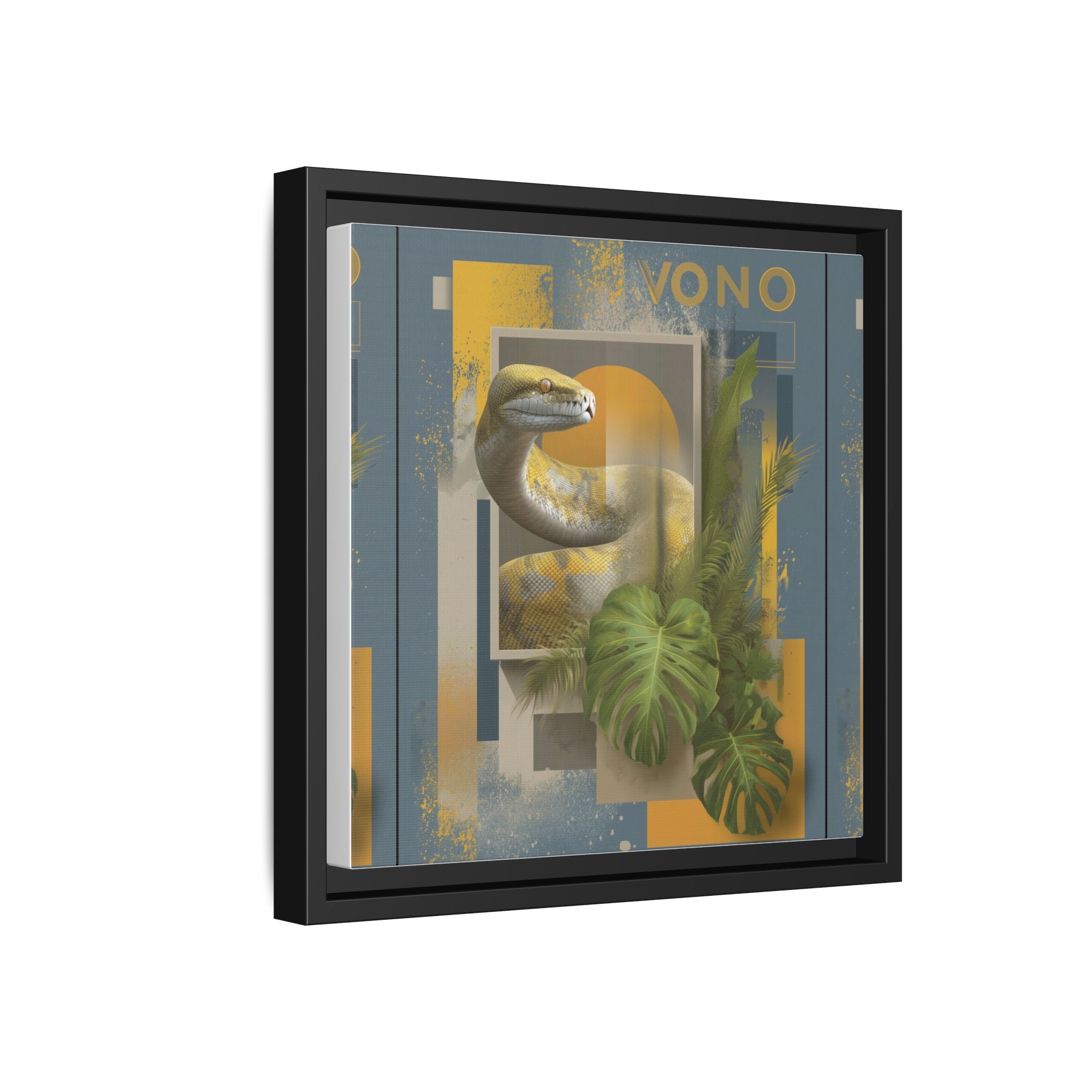 Serpent of Geometric Dimensions: Tropical Vono Design, Abstract Wildlife Art   |  Personalized & Custom Orders Available