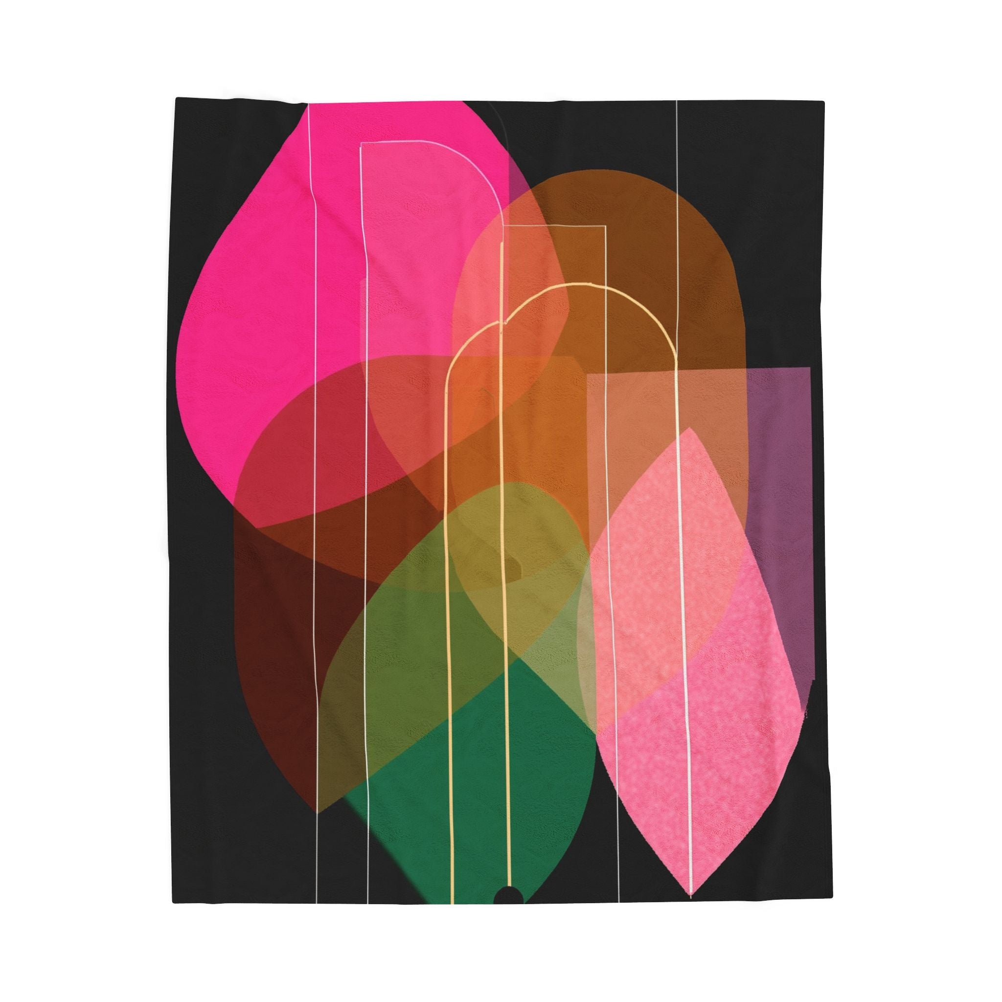 Organic Intersections: Geometric Abstraction, Mid-Century Color Study   |    Custom Orders Available