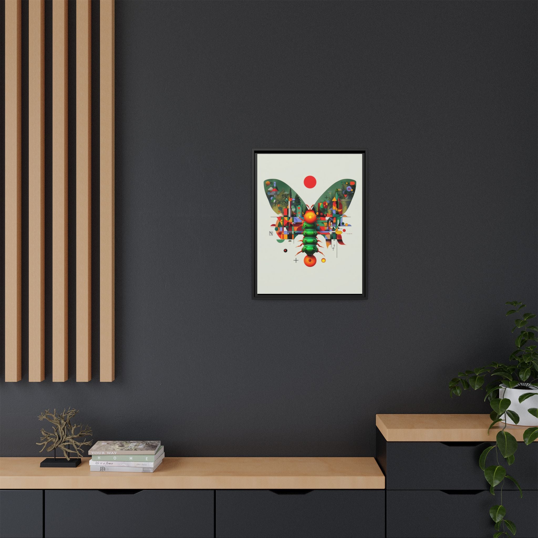 Digital Butterfly Framed Print, Cubist Architectural Abstraction   |  Personalized & Custom Orders Available