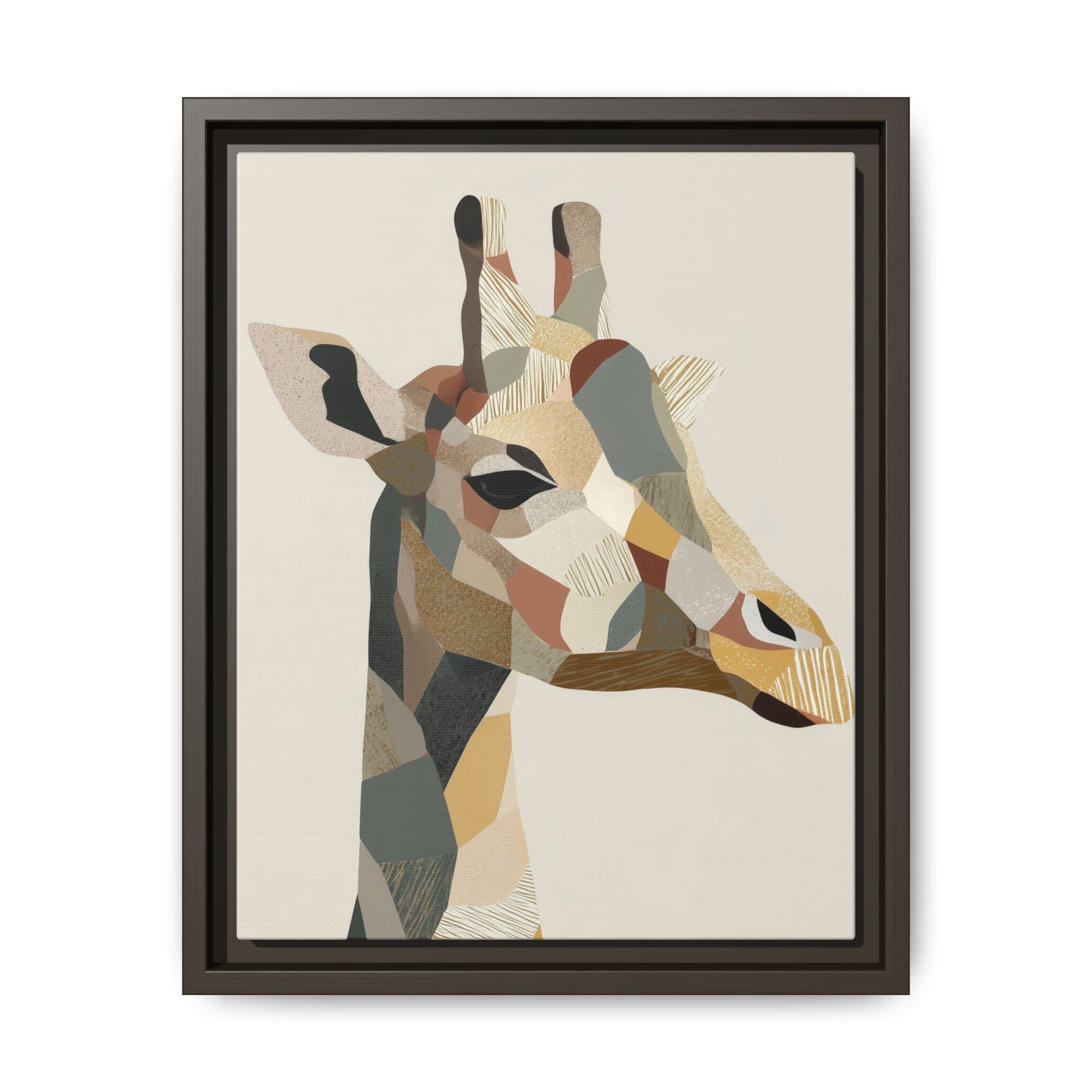 Geometric Giraffe: Cubist Wildlife Abstraction, Polygon Animal Portrait   |  Personalized & Custom Orders Available