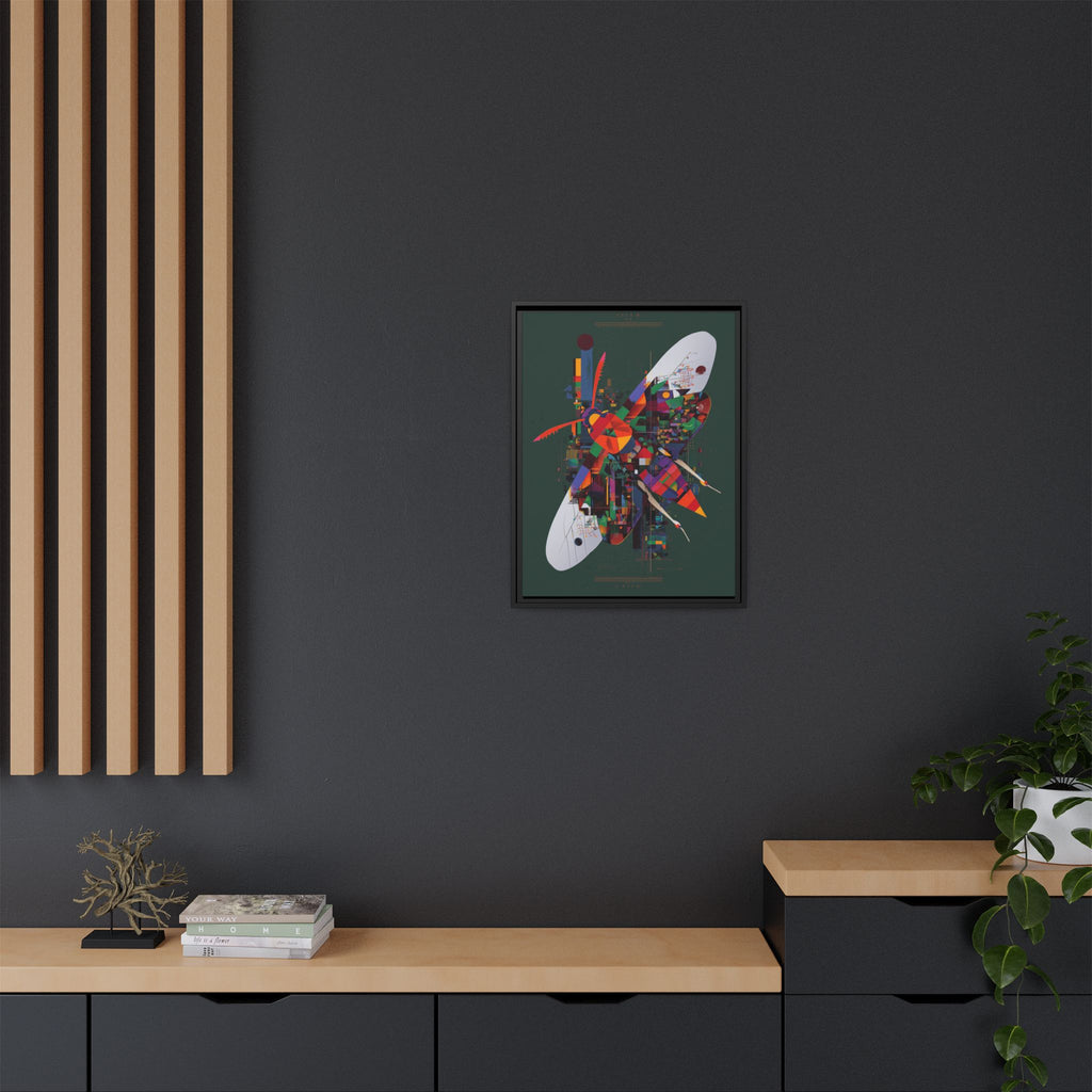 Geometric Metamorphosis Framed Print: Urban Nature Mosaic, Abstract Butterfly Fragments   |  Personalized & Custom Orders Available