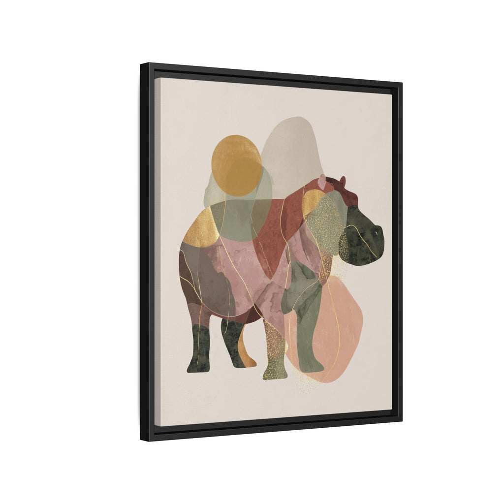 Fragmented Hippopotamus: Geometric Abstract Art, Minimalist Animal Portrait   |  Personalized & Custom Orders Available