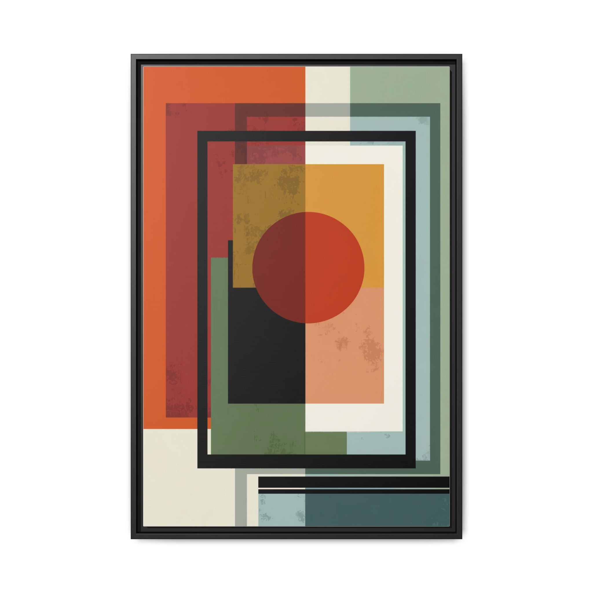 Geometric Harmonies: Mid-Century Modern Composition, Constructivist Inspiration, Abstract Rectangular Interplay   |   Custom Orders Accepted