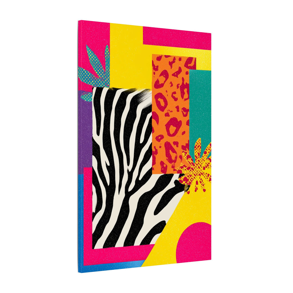 Copy of Pop Geometry: Zebra Leopard Fusion, Geometric Color Block, Modern Abstract Design   |   Custom Orders Accepted