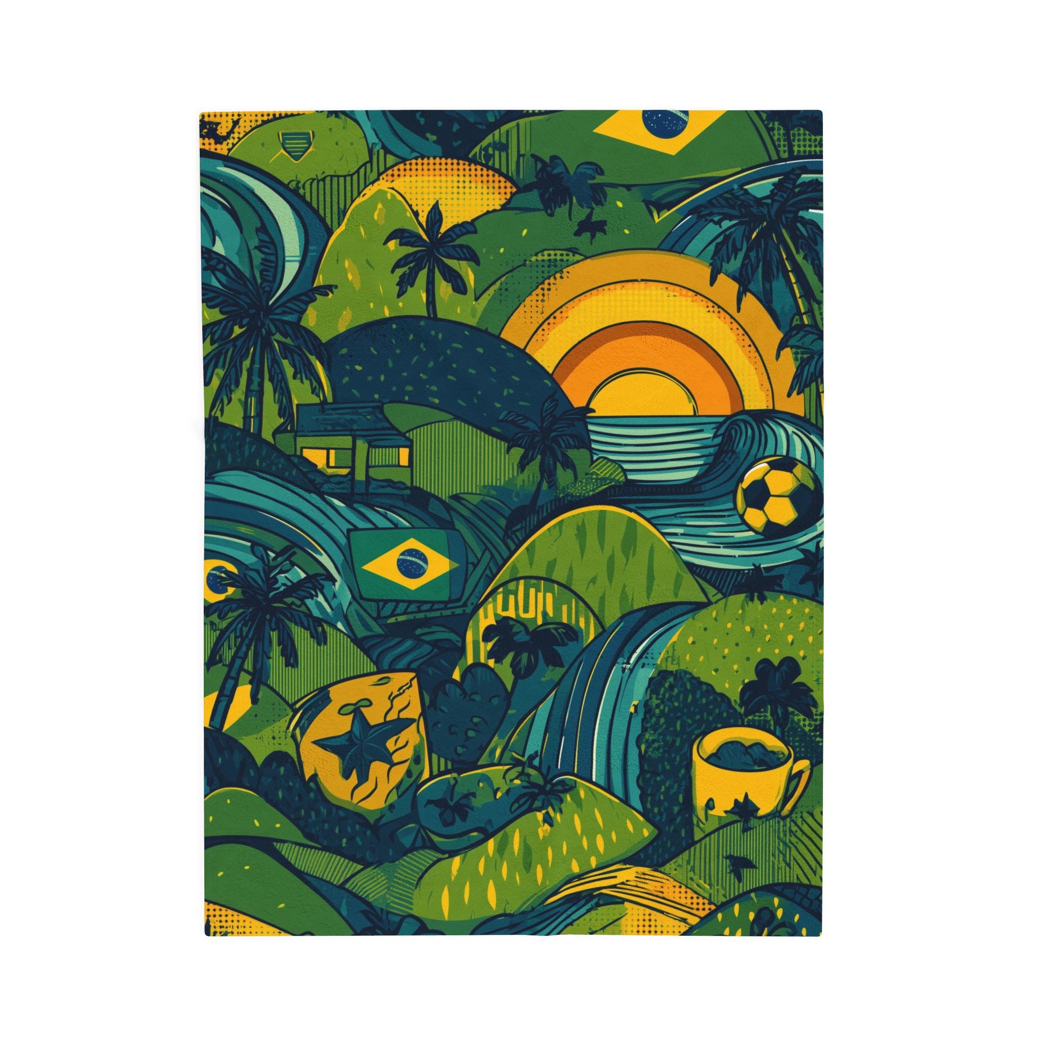 Brazil in Layers: Cultural Mosaic, Graphic Landscape Illustration   |   Custom Orders Accepted