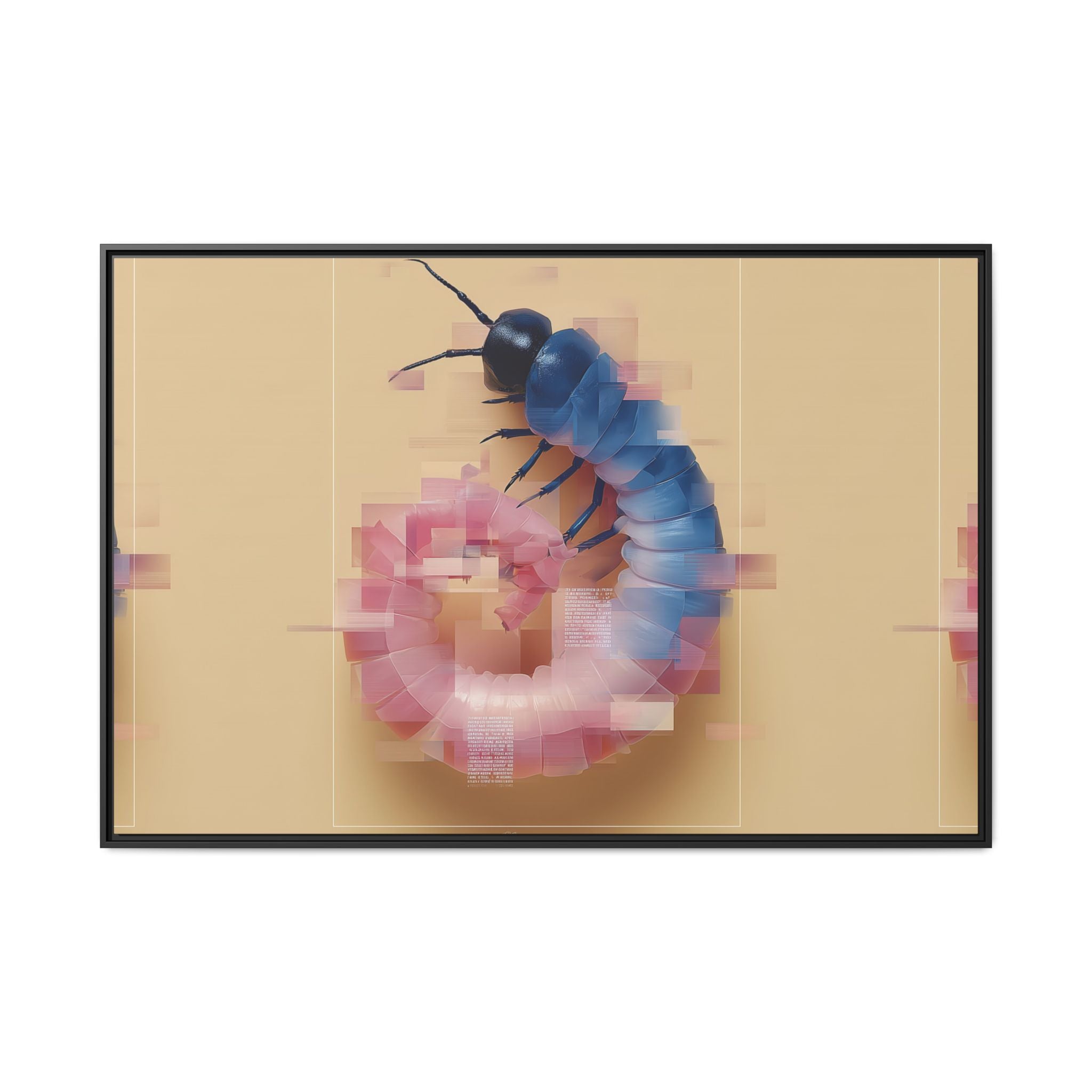 Glitched Symmetry: Digital Insect Mosaic, Pixelated Fragmentation   |    Custom Orders Available