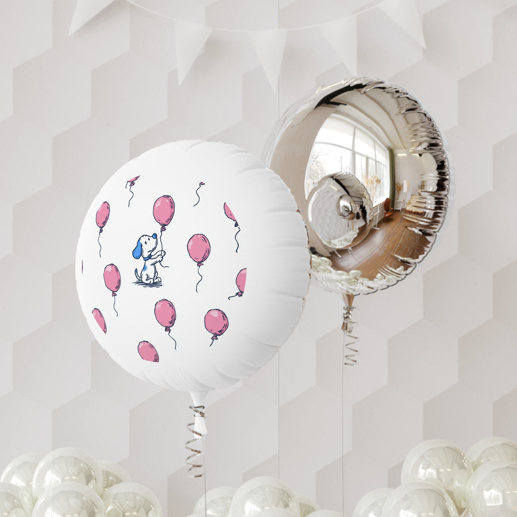 Cute Puppy Pink Balloon Mylar Helium Balloon – Party Decoration for Birthdays & Baby Showers