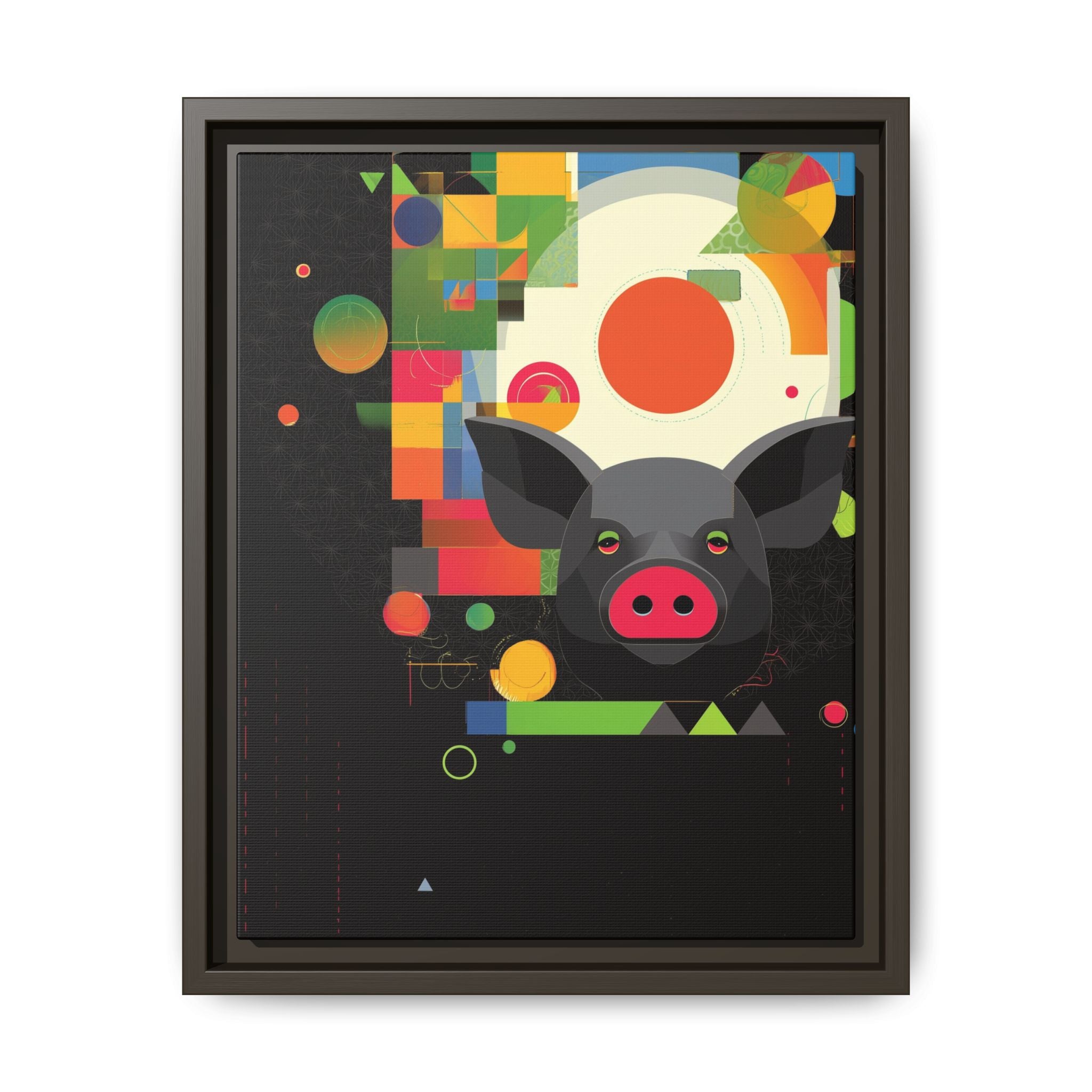 Prismatic Porcine: Geometric Digital Art, Cubist Pop Pig Portrait   |  Personalized & Custom Orders Available