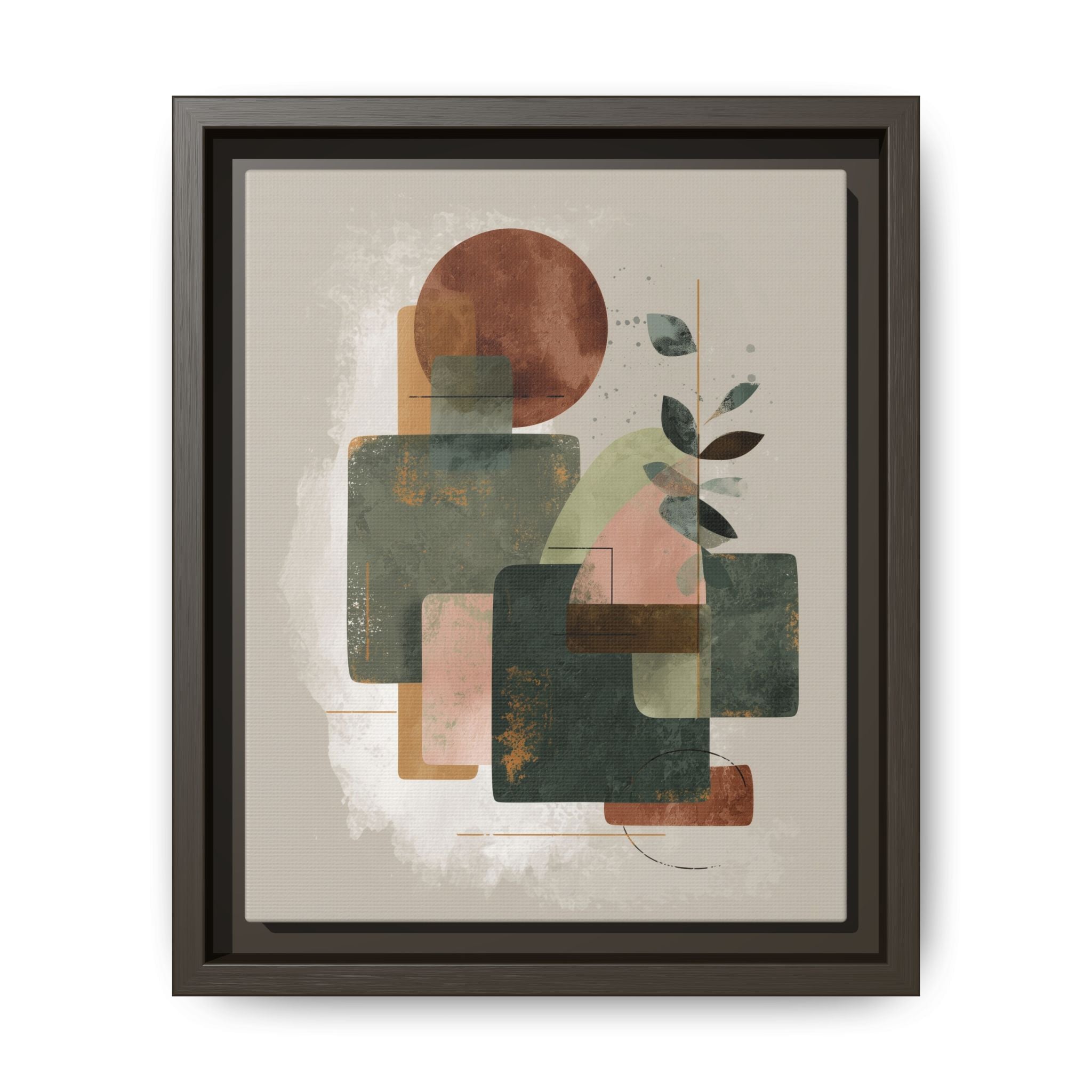 Geometric Harmony: Abstract Watercolor Composition, Mid-Century Modern Design, Organic Shapes   |   Custom Orders Accepted