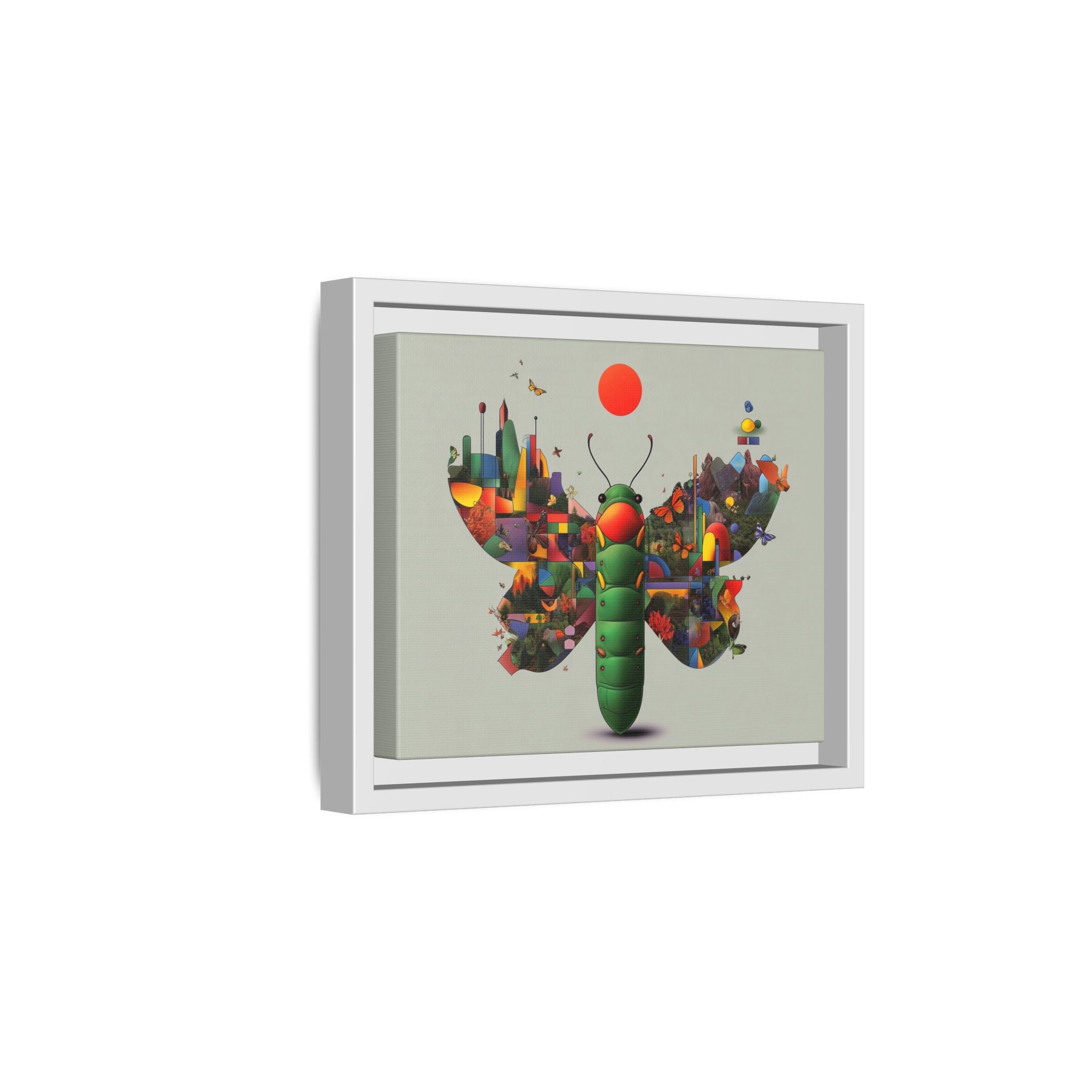 Metamorphosis of Geometry: Digital Nature Mosaic, Surreal Butterfly Landscape   |    Custom Orders Available