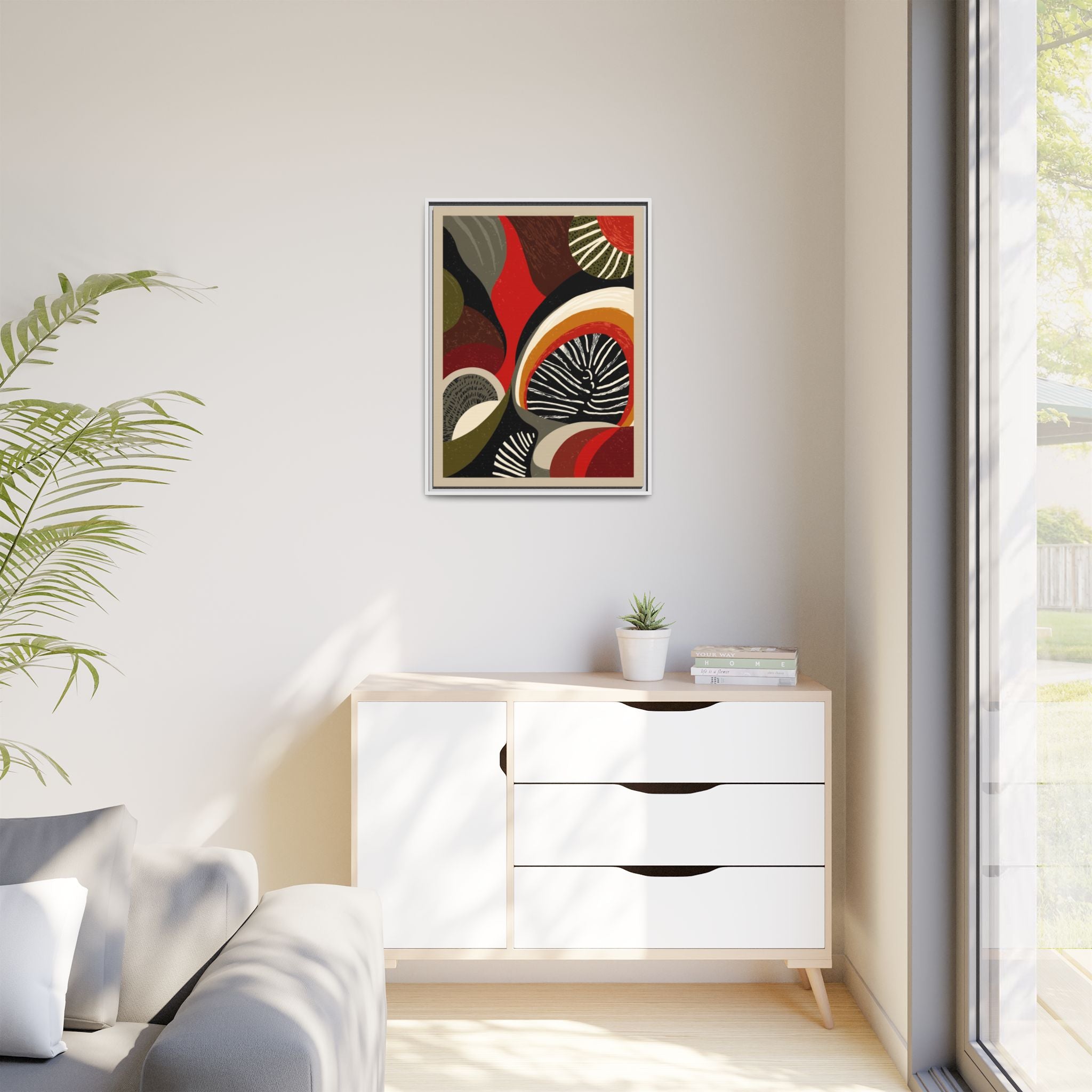 Geometric Rhythm: Abstract Composition, Mid-Century Modern Art, Radial Design Inspiration   |   Custom Orders Accepted