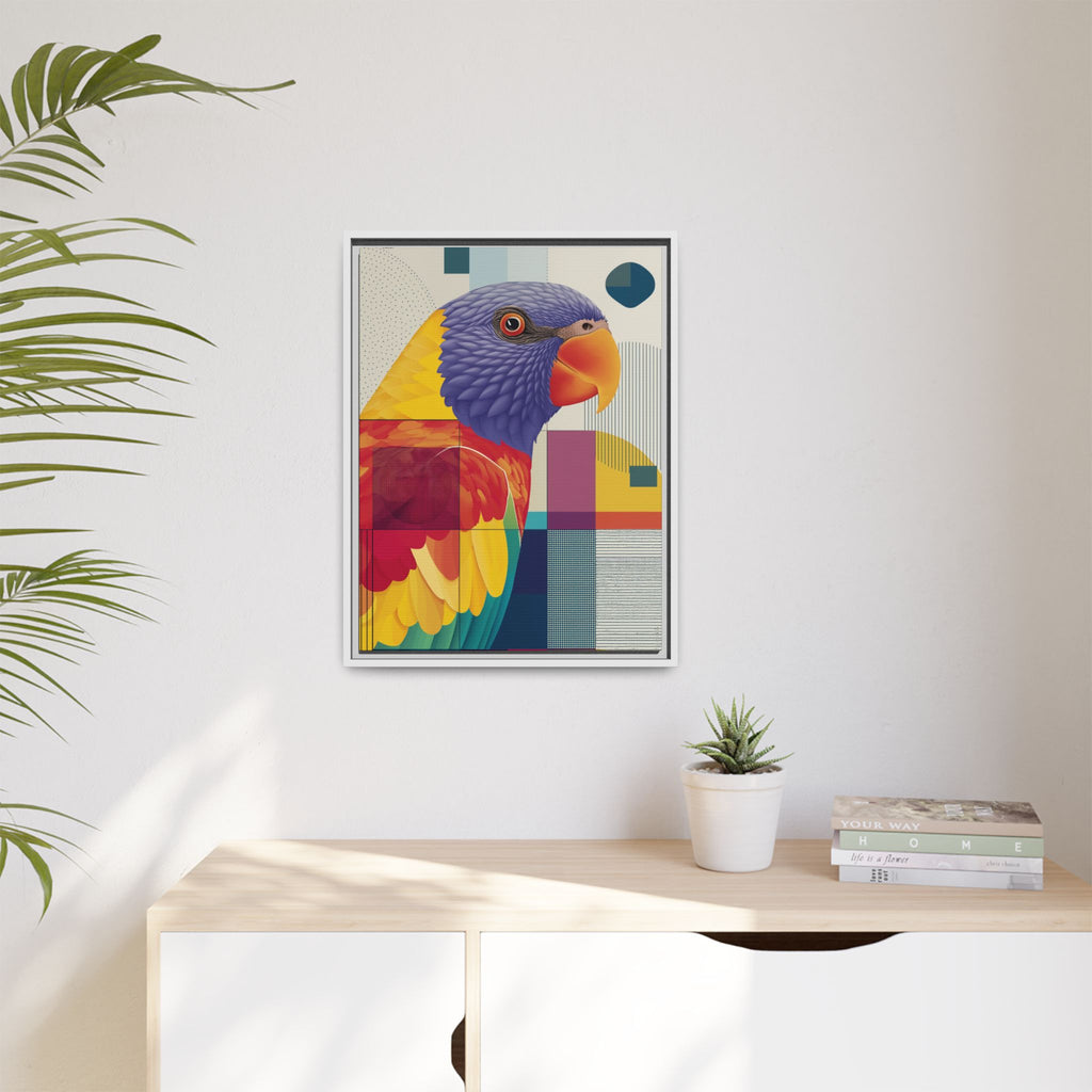 Geometric Parrot: Abstract Wildlife Art, Modern Color Block Design   |  Personalized & Custom Orders Available
