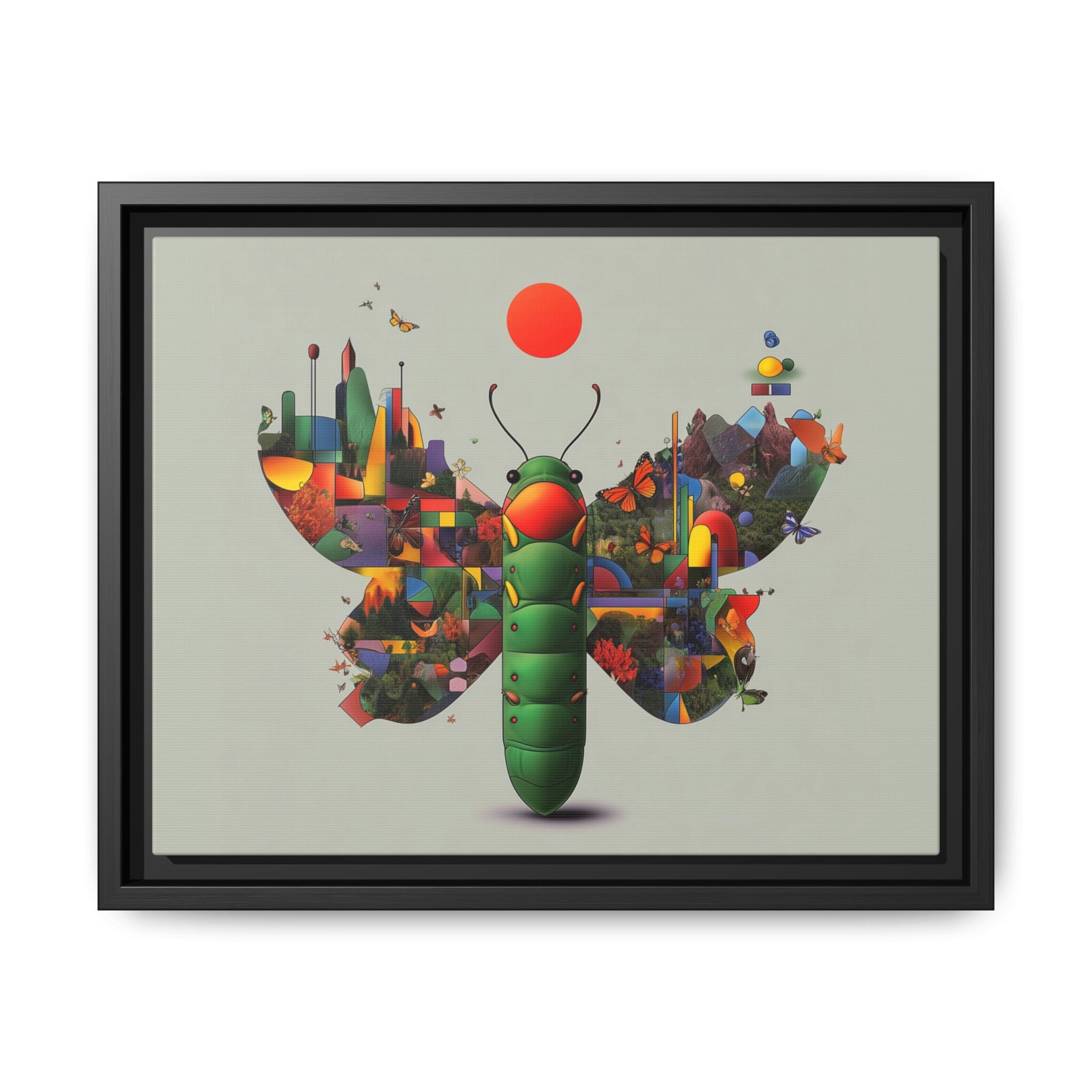 Metamorphosis of Geometry: Digital Nature Mosaic, Surreal Butterfly Landscape   |    Custom Orders Available