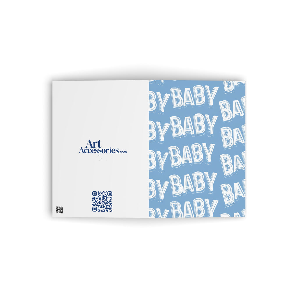 Blue Baby Boy Gender Reveal Greeting Card — 'It's a Boy' Invitation