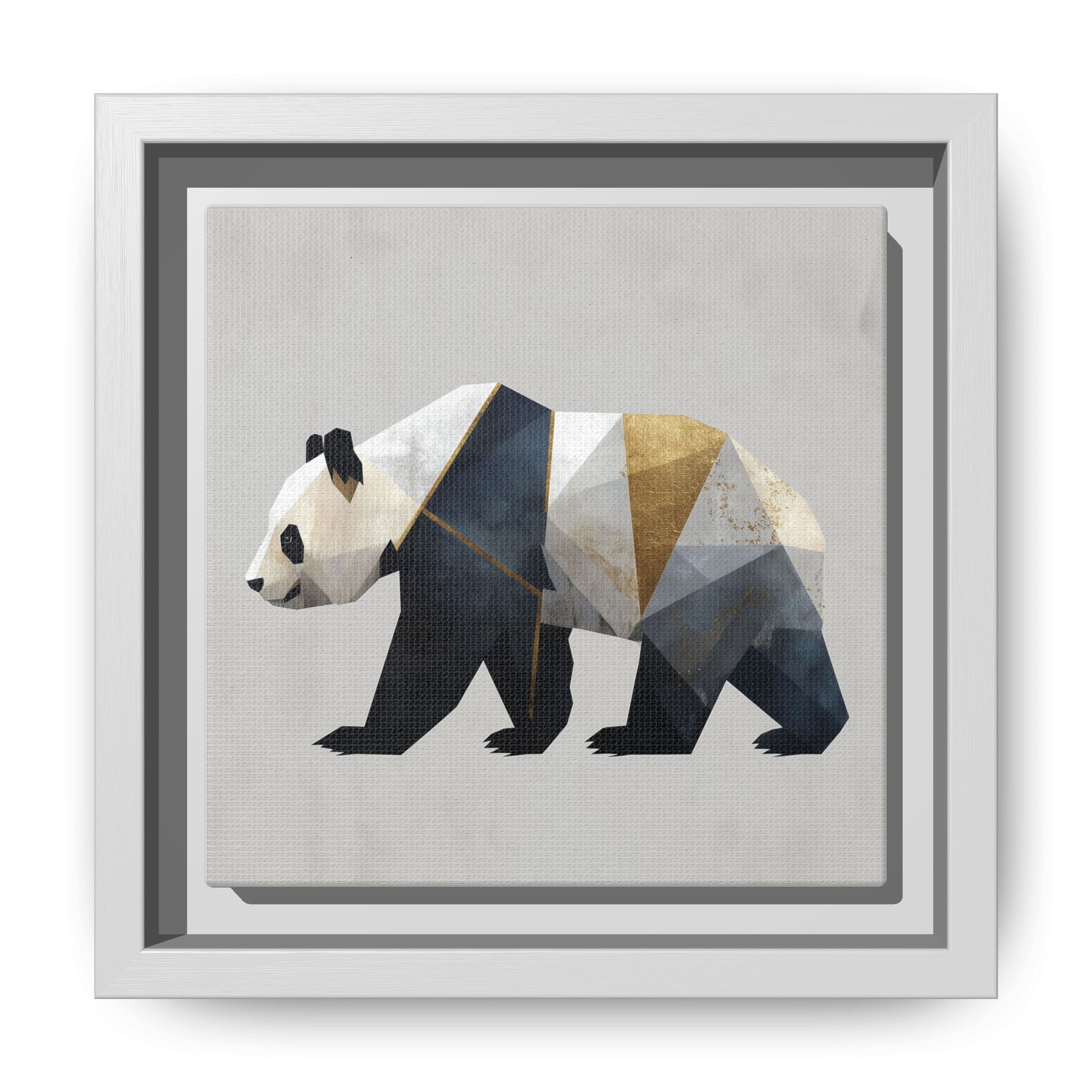 Geometric Panda: Cubist Animal Portrait, Modern Minimalist Art Style   |  Personalized & Custom Orders Available