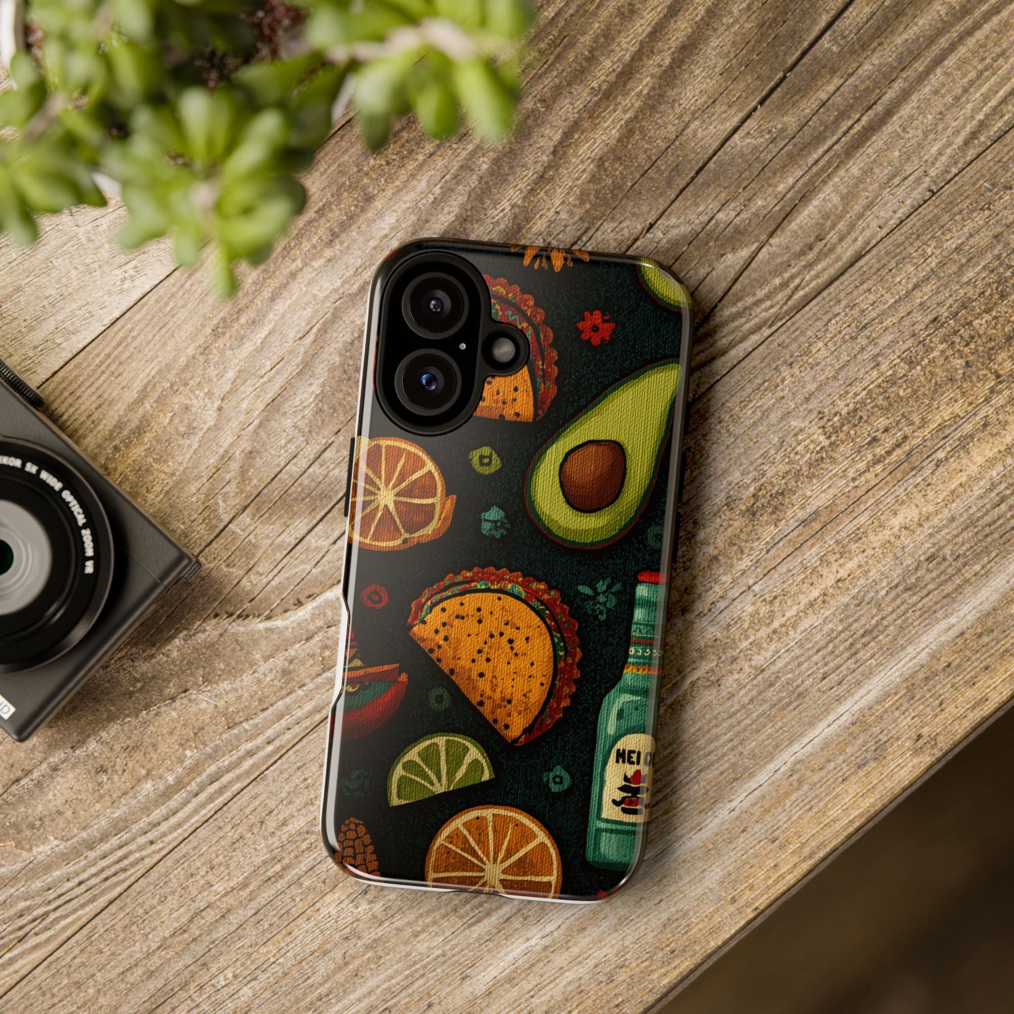 Colorful Mexican Foodie Phone Case - Tough Cases Featuring Tacos, Avocados, Perfect for Food Lovers, Gift for Foodies, Fun