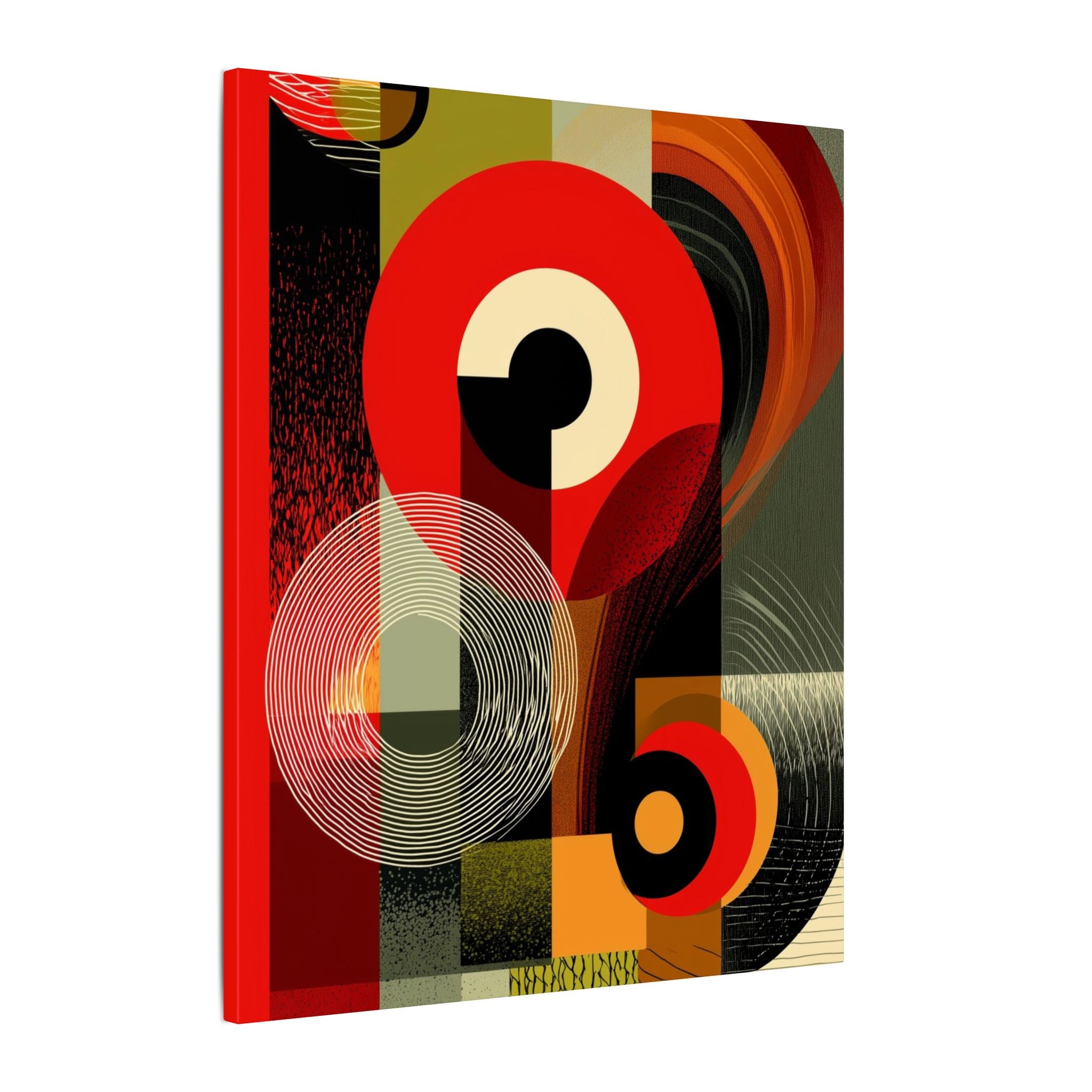 Geometric Convergence: Mid-Century Modern Abstract, Constructivist Design Principles, Bold Chromatic Composition   |   Custom Orders