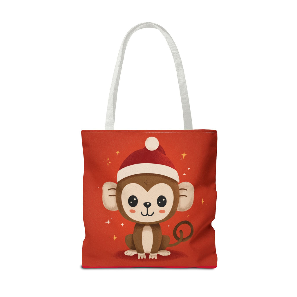 Cute Monkey Tote Bag for Kids, Christmas Gift, Reusable Shopping Bag, Fun Animal Design, Cute Holiday Accessory