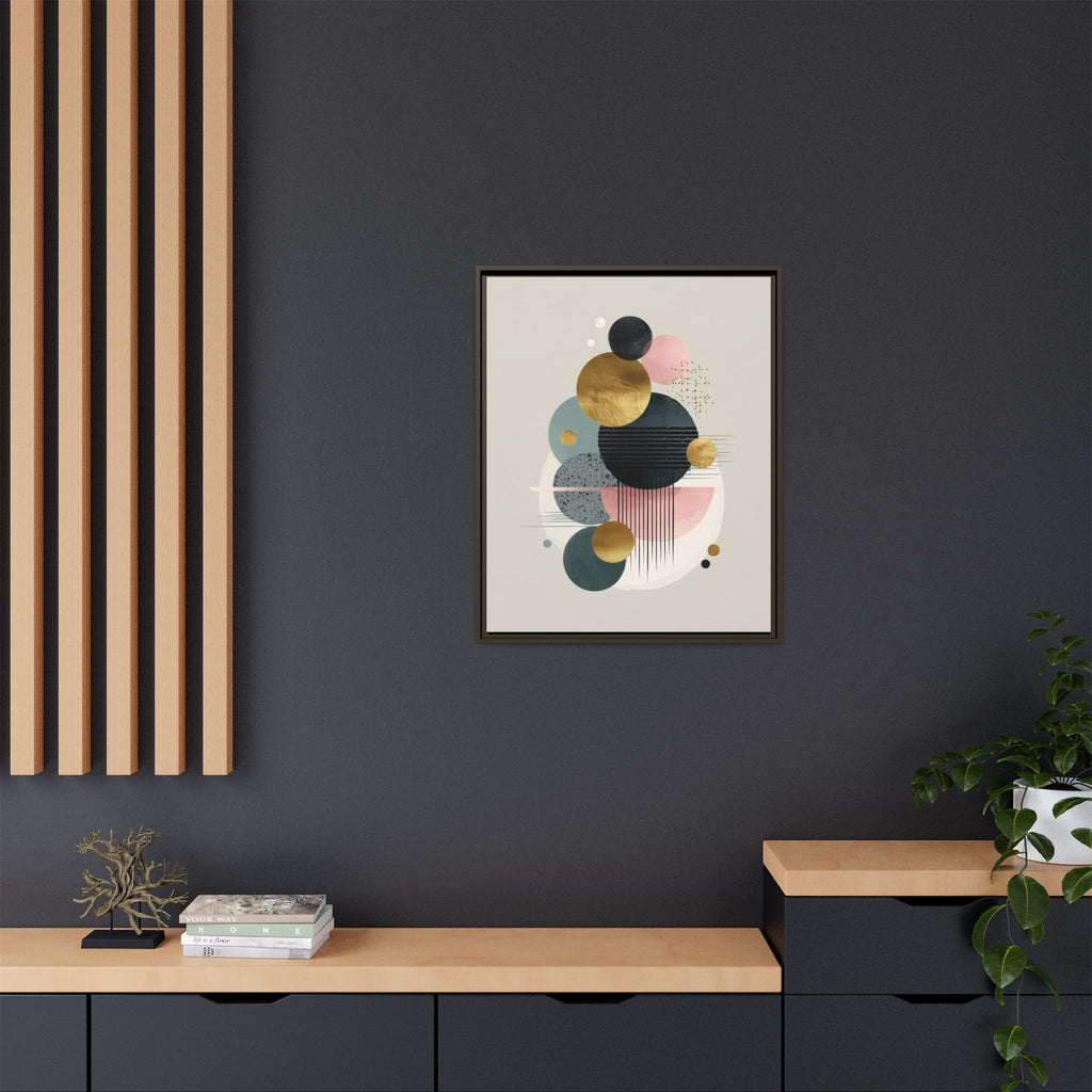 Geometric Harmony: Intersecting Circles, Mid-Century Modern Design, Abstract Metallic Composition   |   Custom Orders Accepted