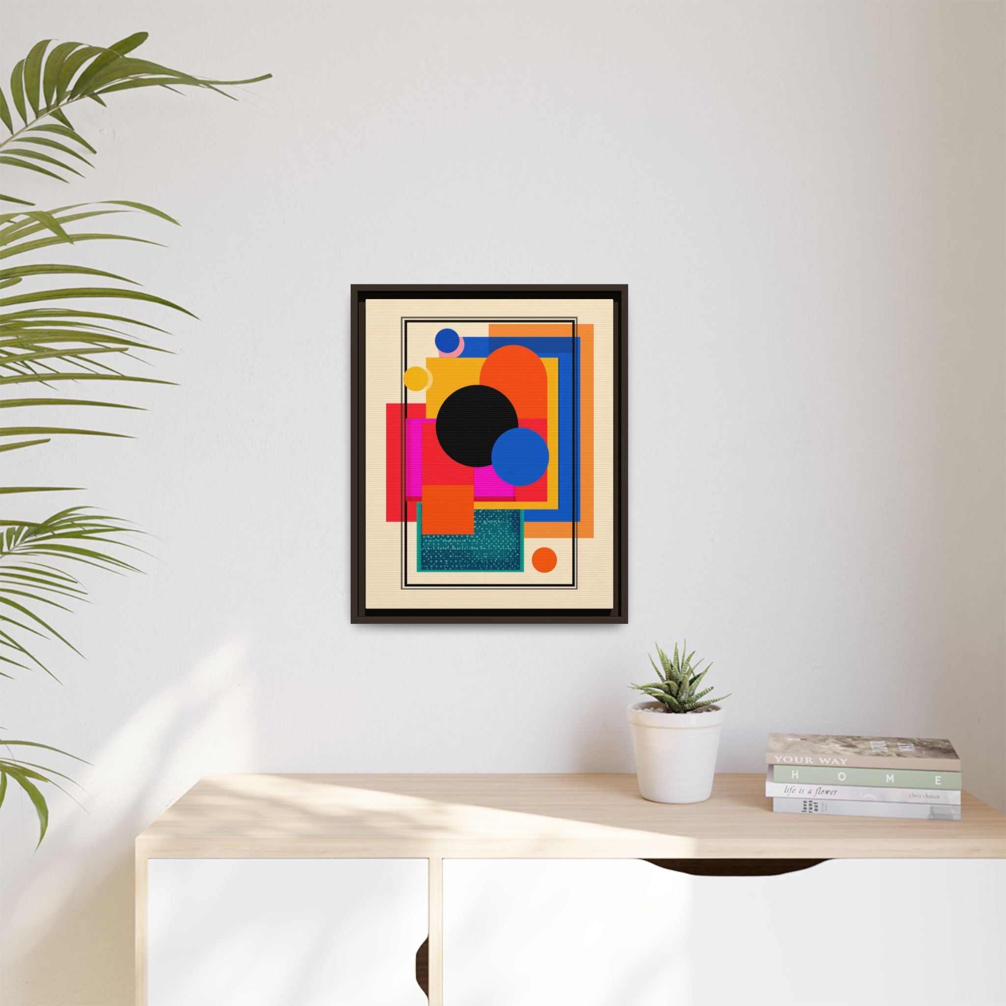 Geometric Harmony: Abstract Color Blocks, Mid-Century Modern Design, Minimalist Art Composition   |   Custom Orders Accepted