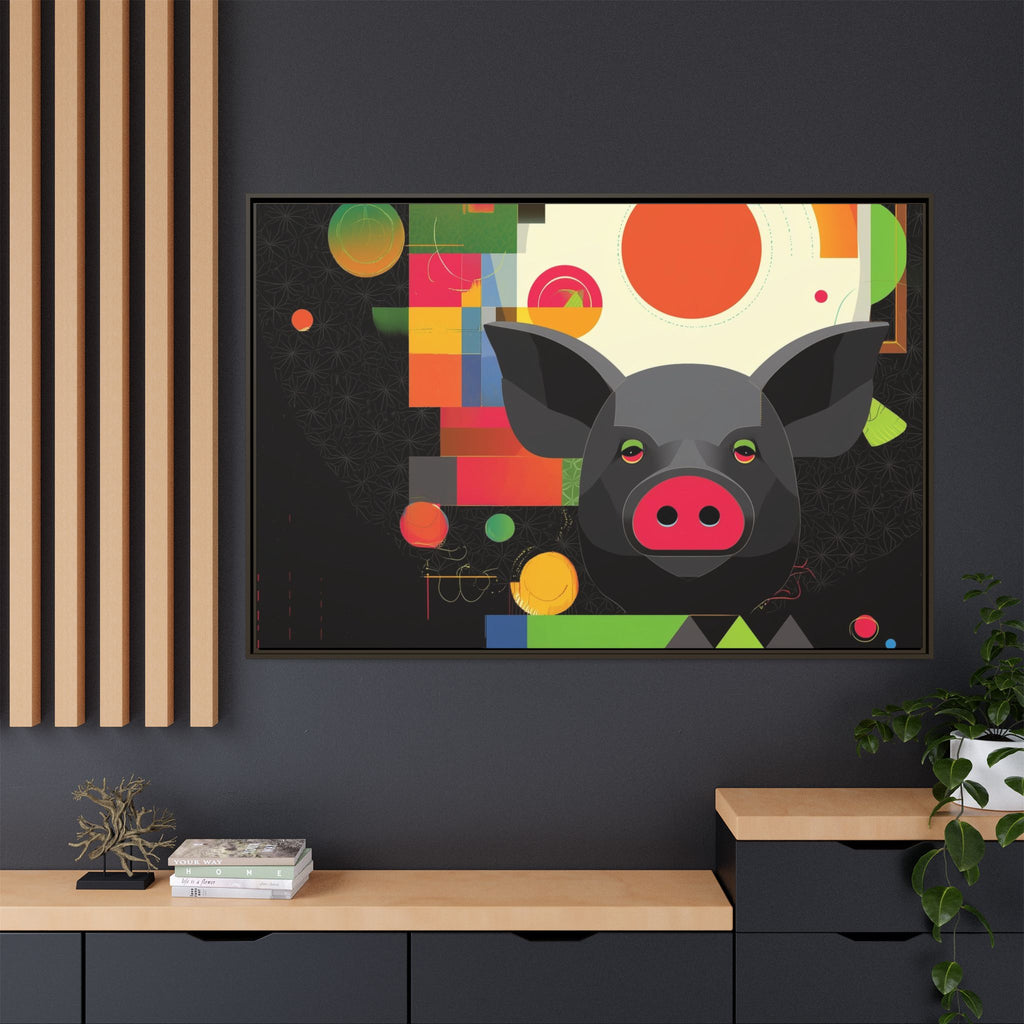 Prismatic Pig: Geometric Abstract Design, Digital Graphic Art Illustration   |    Custom Orders Available