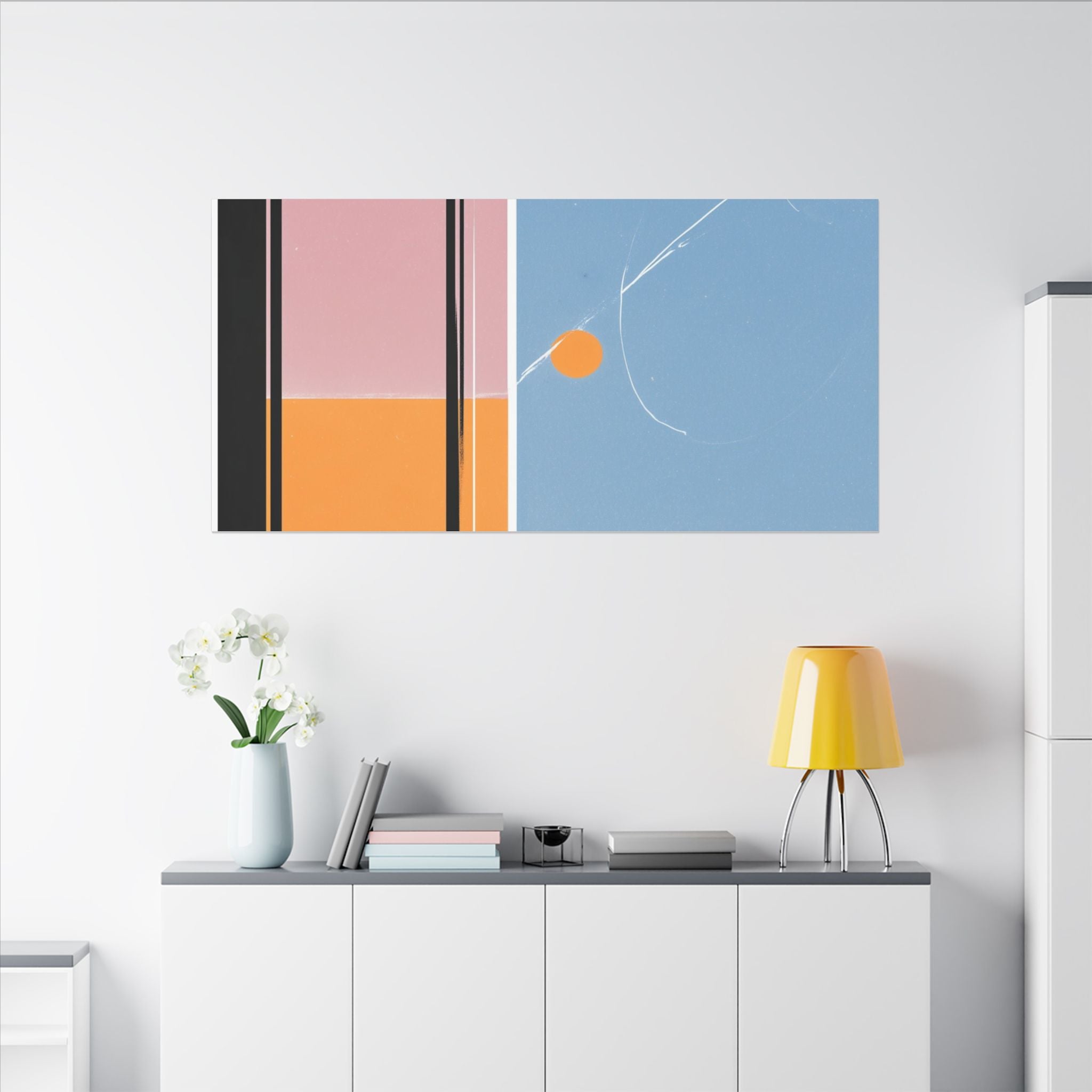 Geometric Harmony: Abstract Minimalist Composition, Modernist Color Fields, Constructivist Design Principles   |   Custom Orders Accepted