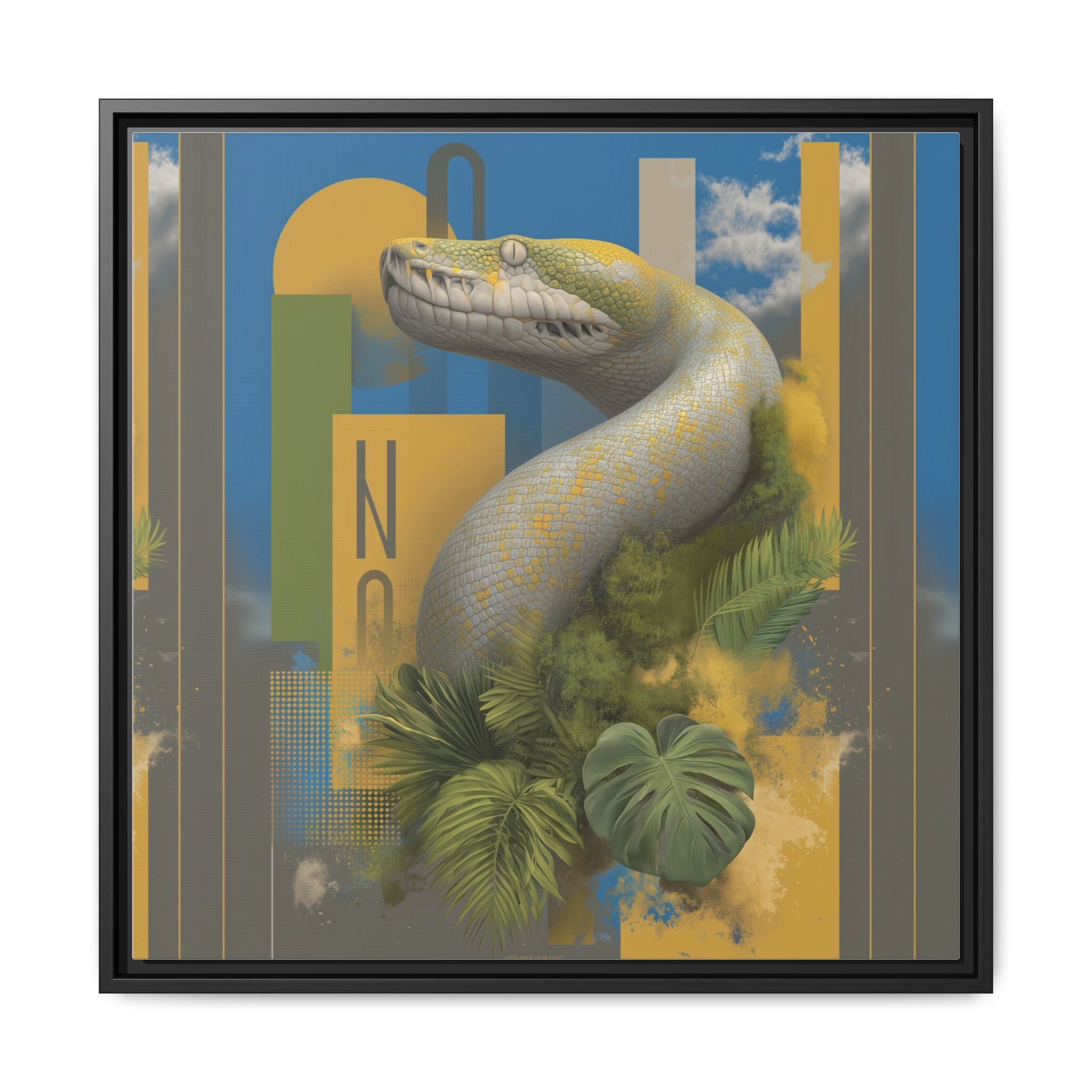 Serpent's Geometry: Tropical Realism, Digital Wildlife Composition   |    Custom Orders Available