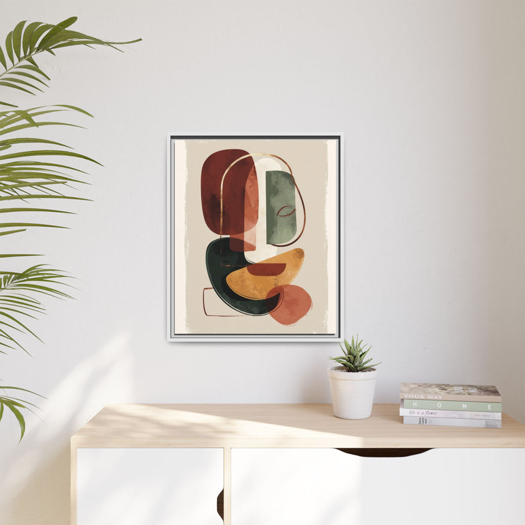 Layered Geometries: Mid-Century Modern Composition, Organic Abstract Design, Translucent Intersecting Shapes   |   Custom Orders Accepted