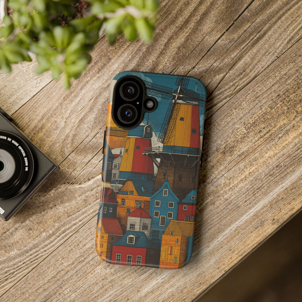 Vibrant Phone Case with Dutch Motif, Tough Cases, Customized Gifts, Unique Cell Phone Accessories, Perfect for Travel Enthusiasts