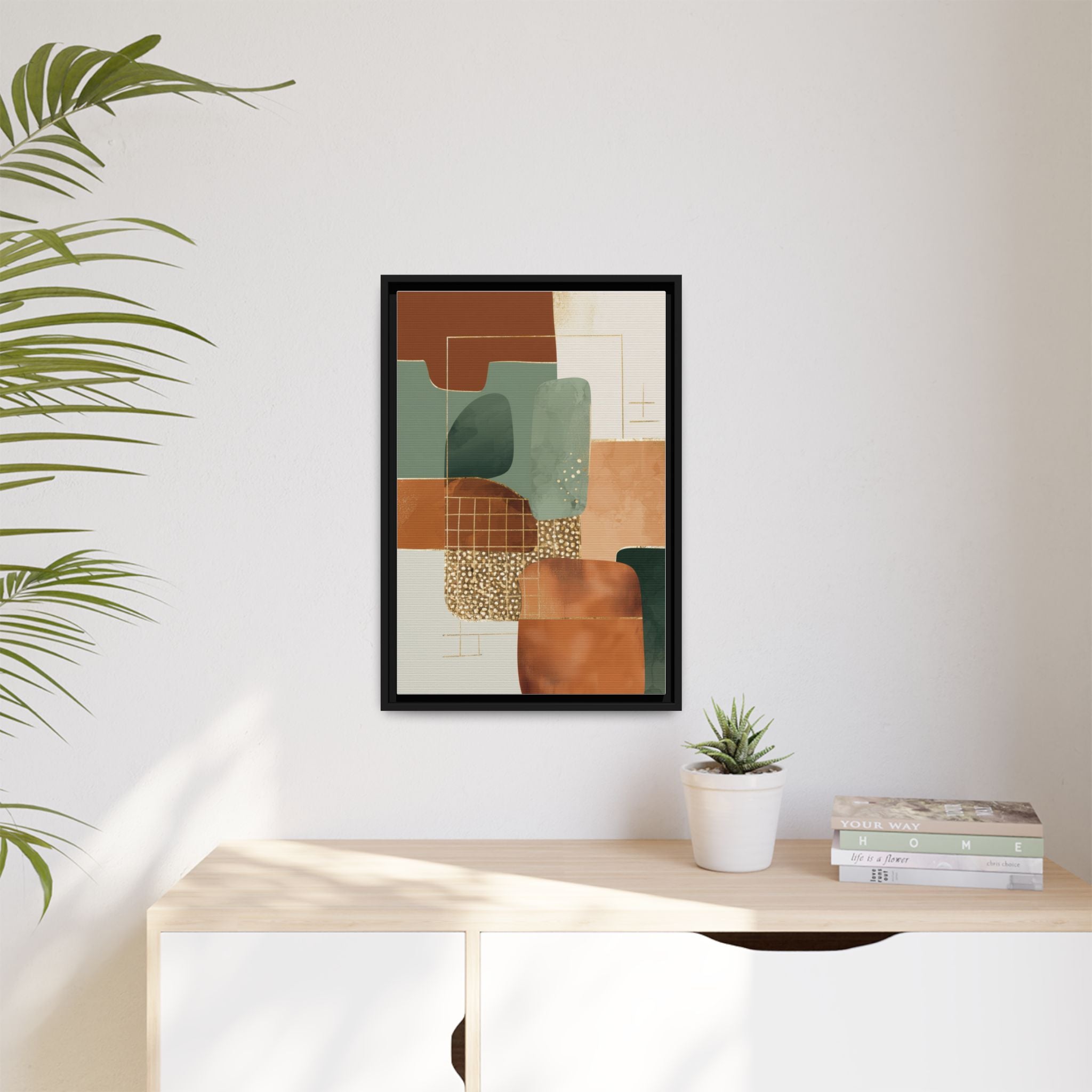Geometric Harmony: Abstract Minimalist Art, Mid-Century Modern Design, Organic Shapes Composition   |   Custom Orders Accepted