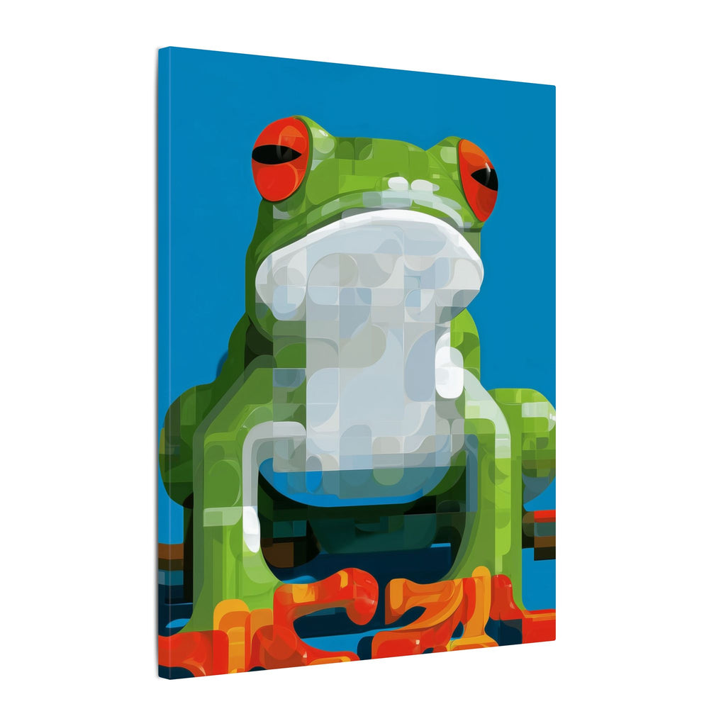 Pixelated Amphibian: Geometric Frog Design, Digital Mosaic Art   |    Custom Orders Available