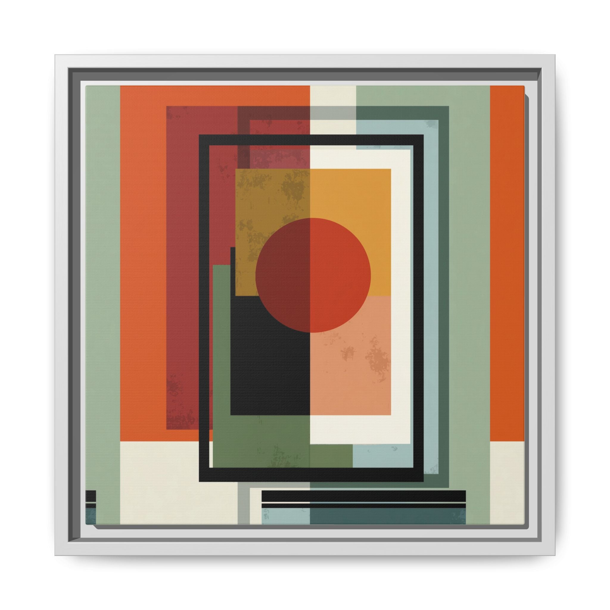 Geometric Harmonies: Mid-Century Modern Composition, Constructivist Inspiration, Abstract Rectangular Interplay   |   Custom Orders Accepted