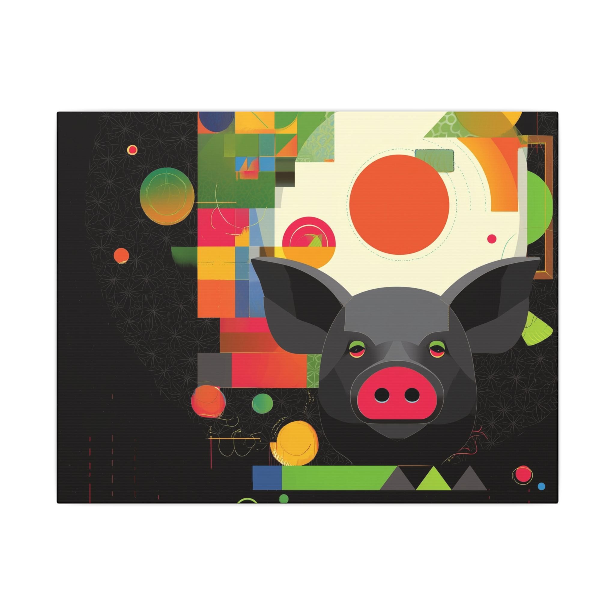 Geometric Pig Constellation: Abstract Digital Illustration, Modern Graphic Design Artwork   |    Custom Orders Available