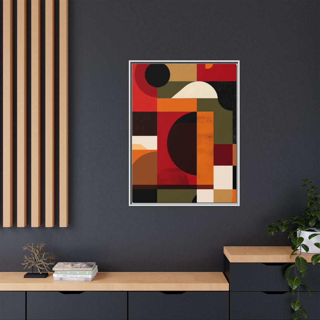 Geometric Convergence: Abstract Bauhaus Design, Constructivist Color Blocks, Architectural Art Composition   |   Custom Orders Accepted
