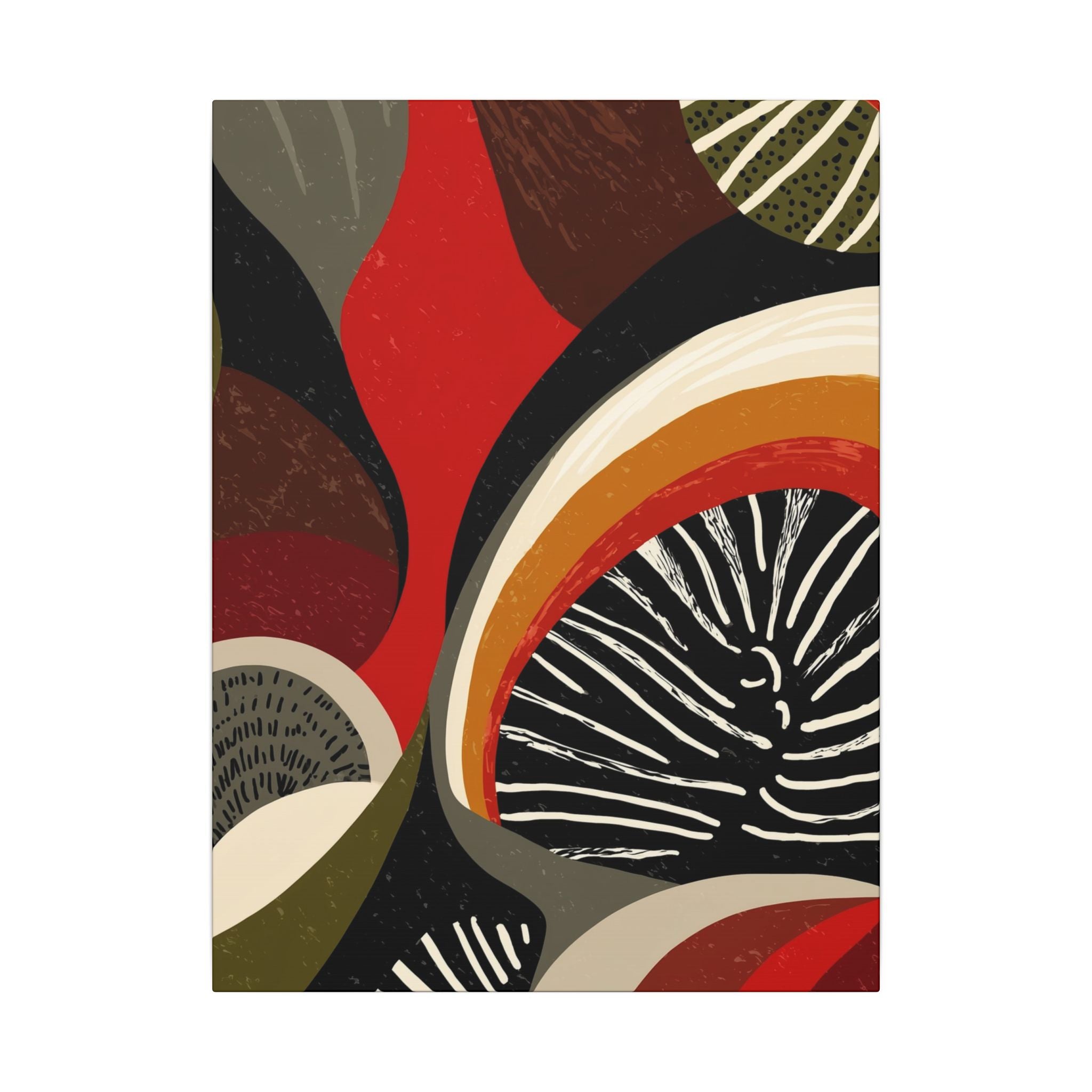 Harmonic Convergence: Organic Geometry, Mid-Century Modern Abstract, Earthy Palette Composition   |   Custom Orders Accepted