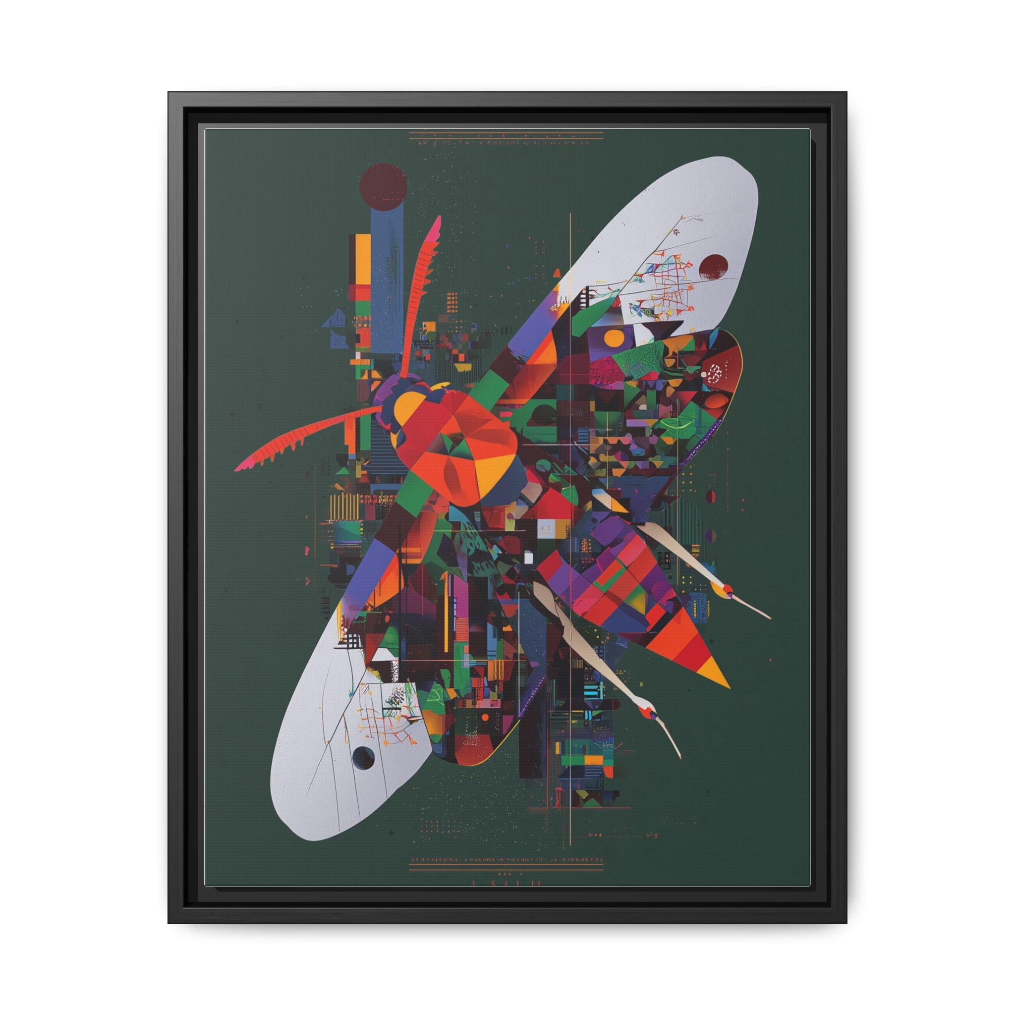 Geometric Butterfly: Digital Abstract Art, Architectural Color Explosion   |    Custom Orders Available