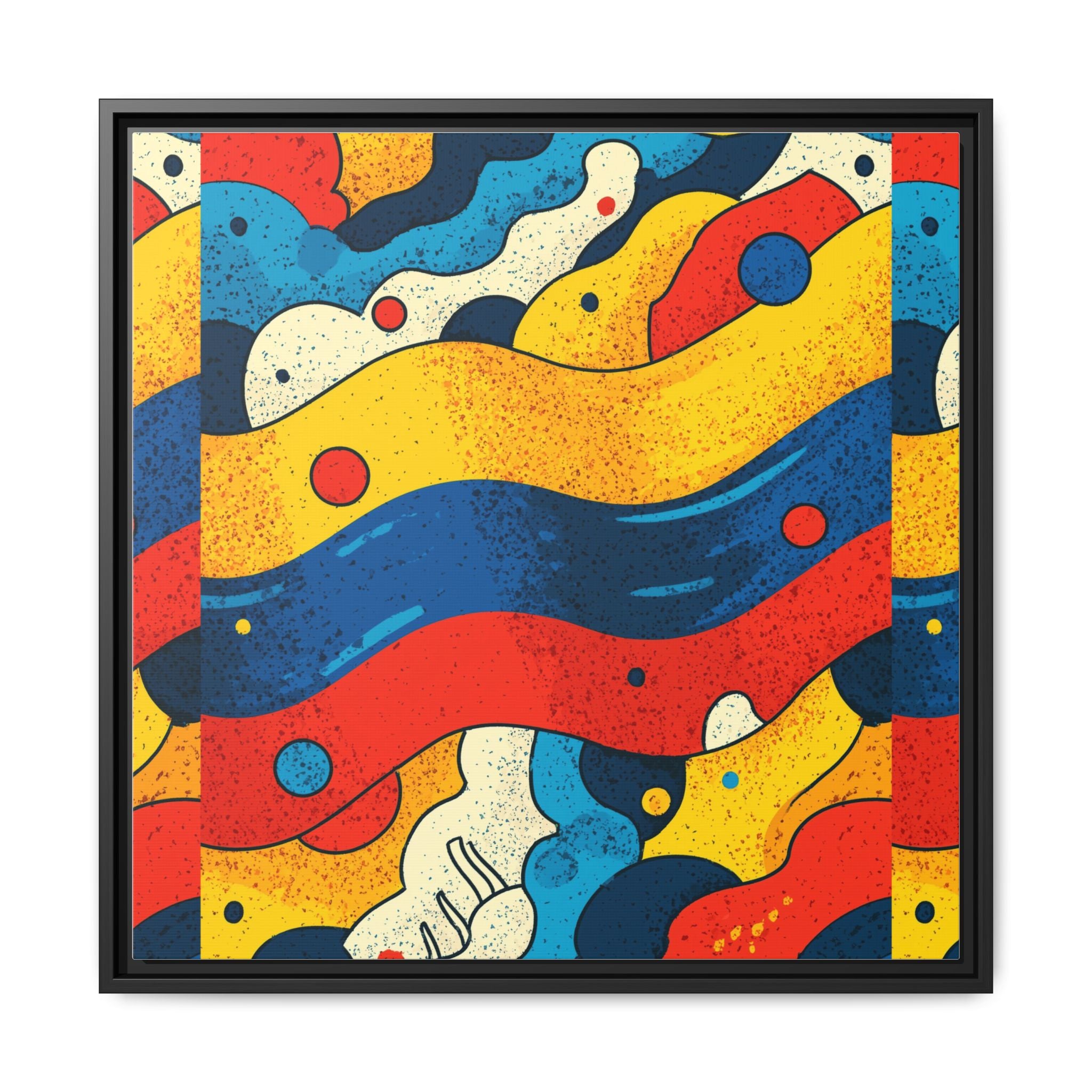 Wave Rhythms: Chromatic Abstraction, Vintage Screen Print Textures, Dynamic Color Composition   |   Custom Orders Accepted