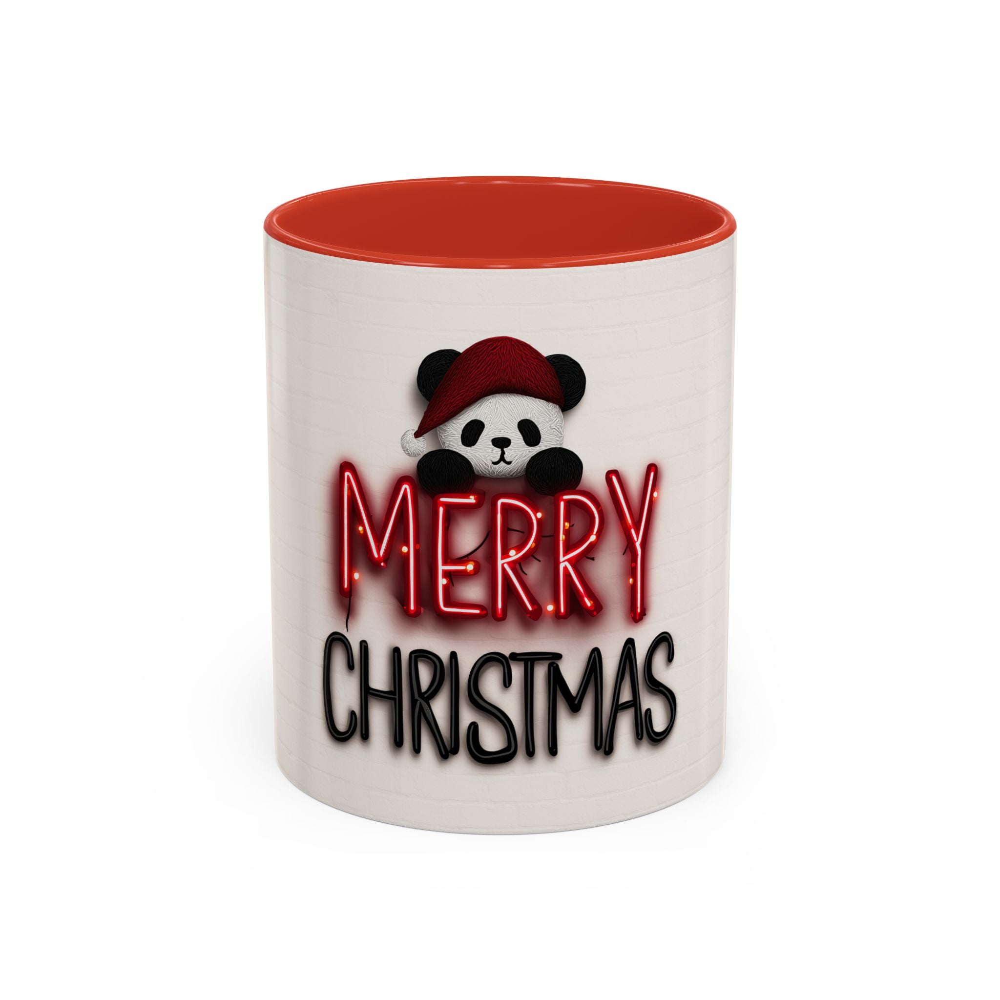 Merry Christmas Panda Mug, Cute Holiday Coffee Cup, Festive Gift for Her, Christmas Decor, Holiday Drinkware