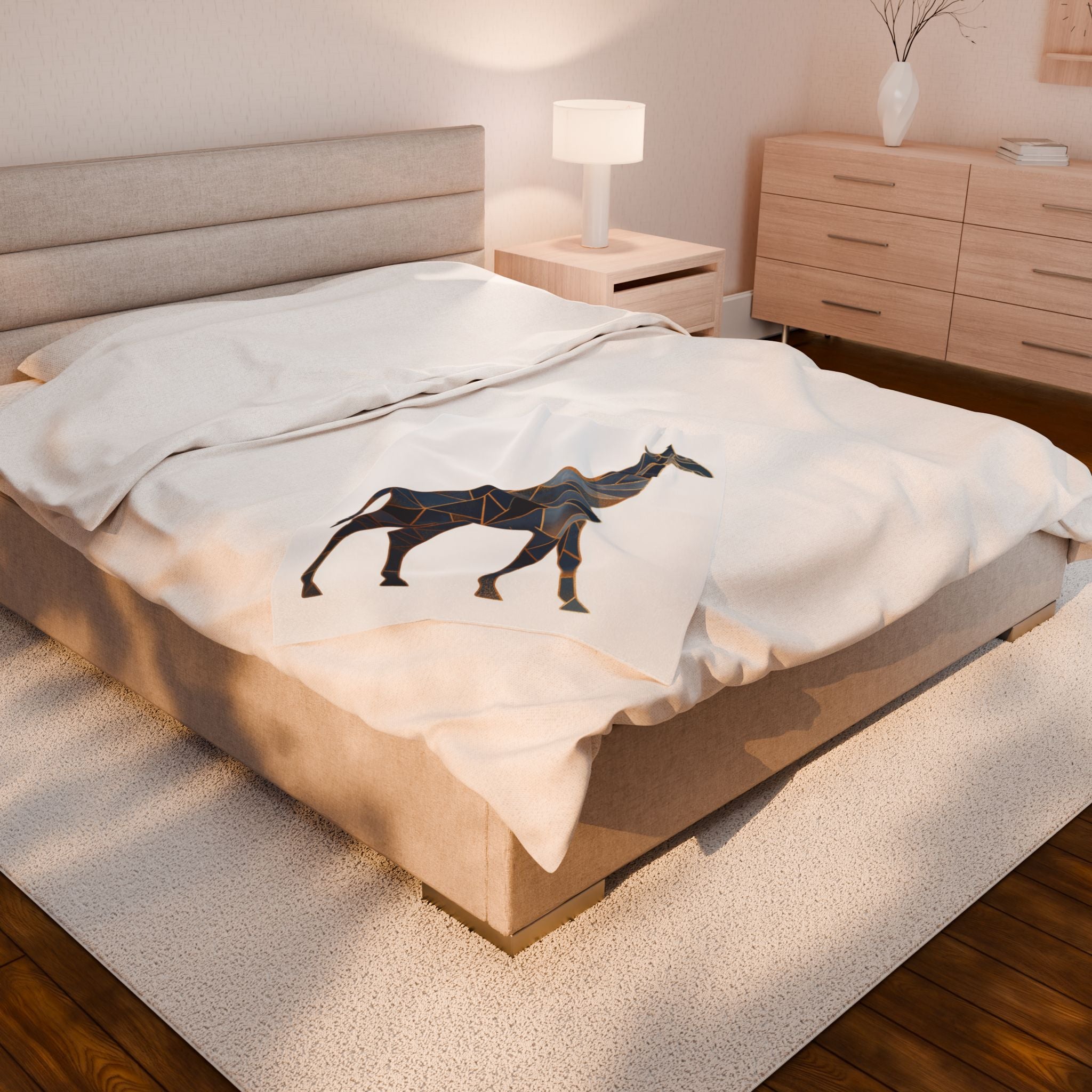 Geometric Giraffe Duvet: Cubist Mosaic, Angular Wildlife Art, Modern Fragmented Design   |  Personalized & Custom Orders Available
