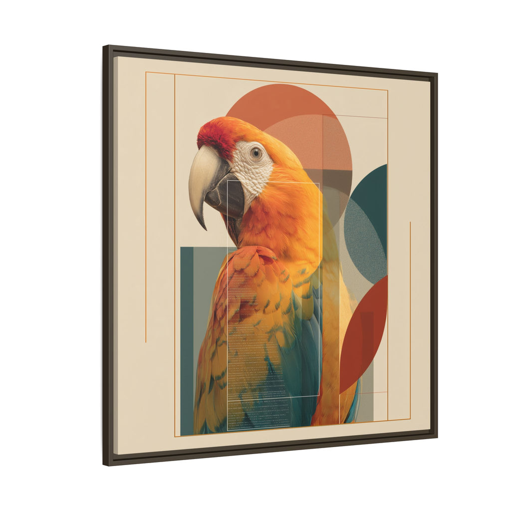 Macaw Geometry: Vibrant Avian Portrait, Modernist Graphic Design   |  Personalized & Custom Orders Available