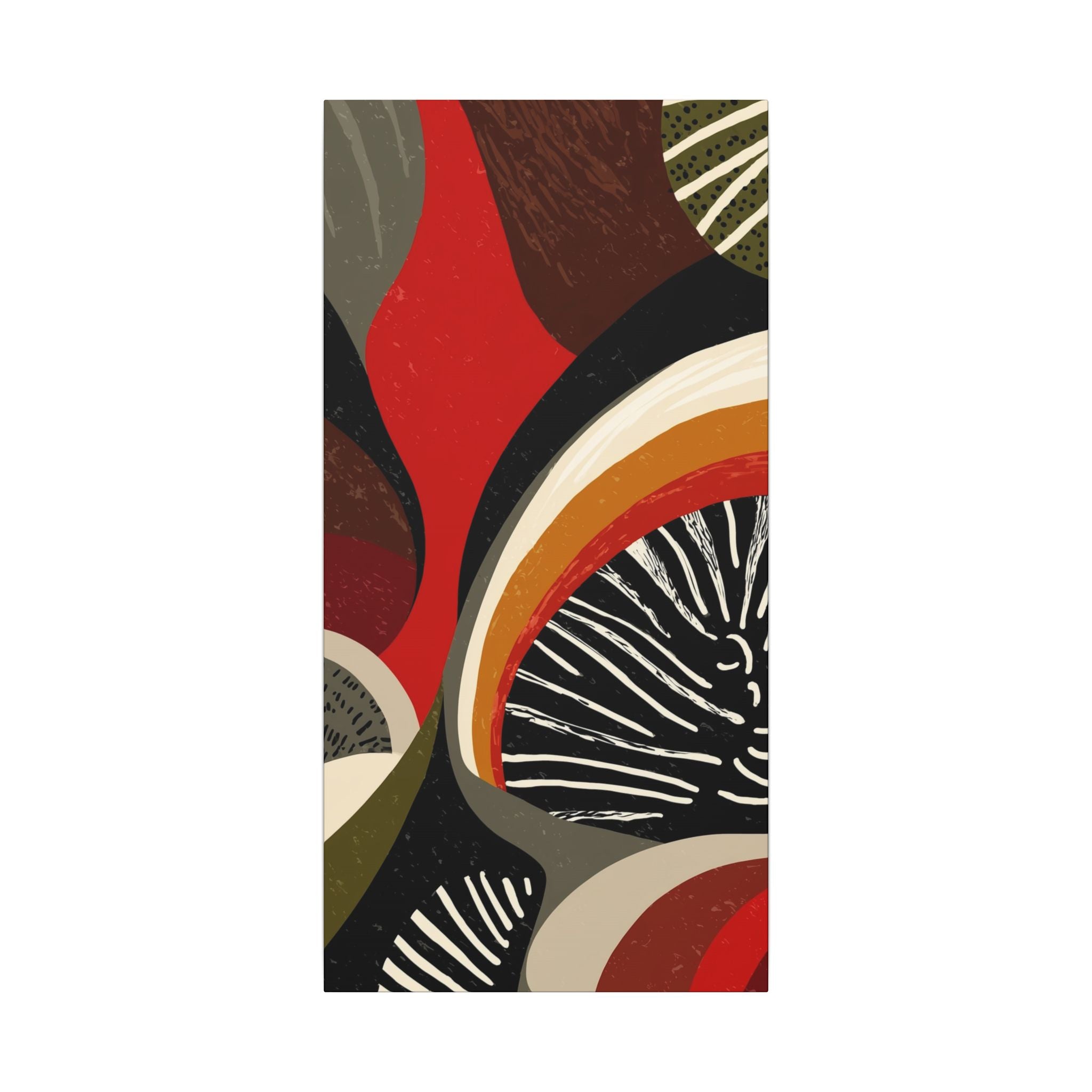 Harmonic Convergence: Organic Geometry, Mid-Century Modern Abstract, Earthy Palette Composition   |   Custom Orders Accepted