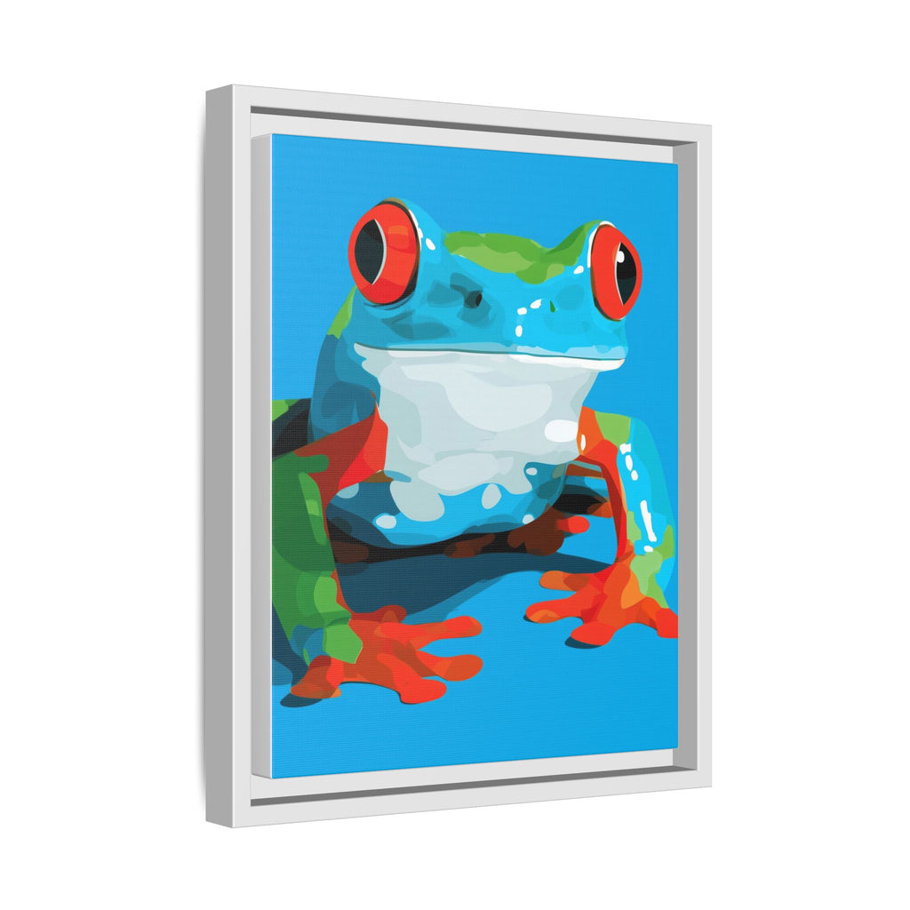 Red-Eyed Green Tree Frog Framed Print : Graphic Design, Pop Art Amphibian Portrait   |  Personalized & Custom Orders Available