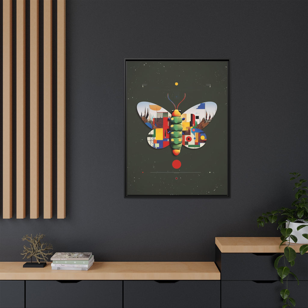 Geometric Butterfly Framed Print : Digital Cubist Interpretation, Modernist Entomological Design   |  Personalized & Custom Orders Available